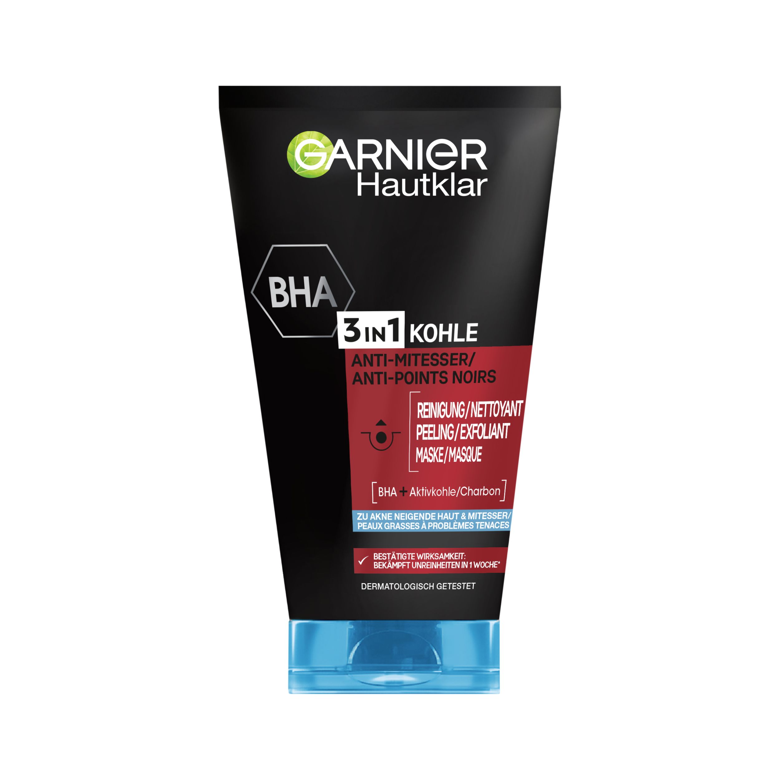 Face Peeling, Mask & Cleanser - Hautklar 3 In 1 Kohle Face Peeling, Mask & Cleanser - Hautklar 3 In 1 Kohle