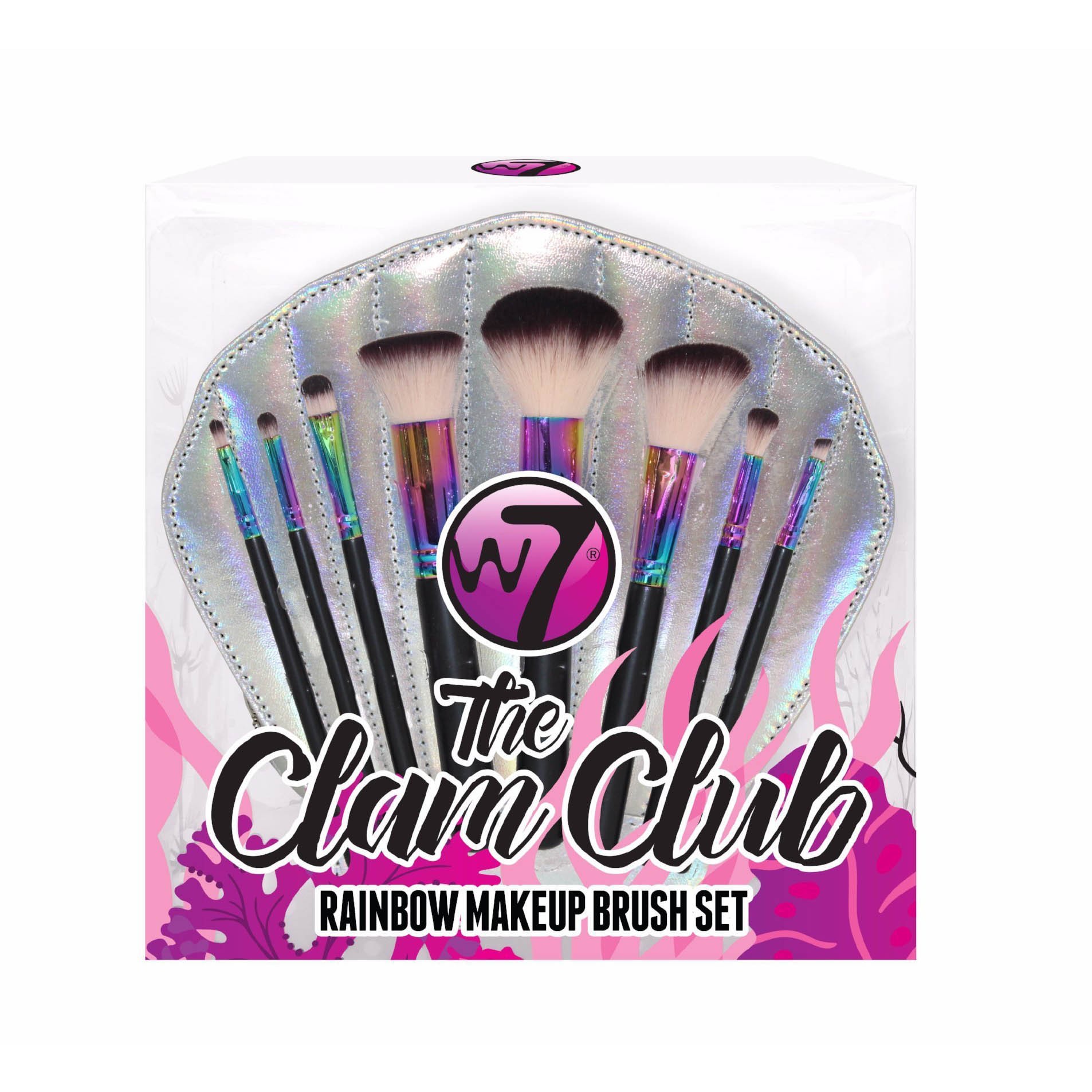 8-Teiliges Pinsel-Set - The Clam Club Rainbow Makeup Brush Set