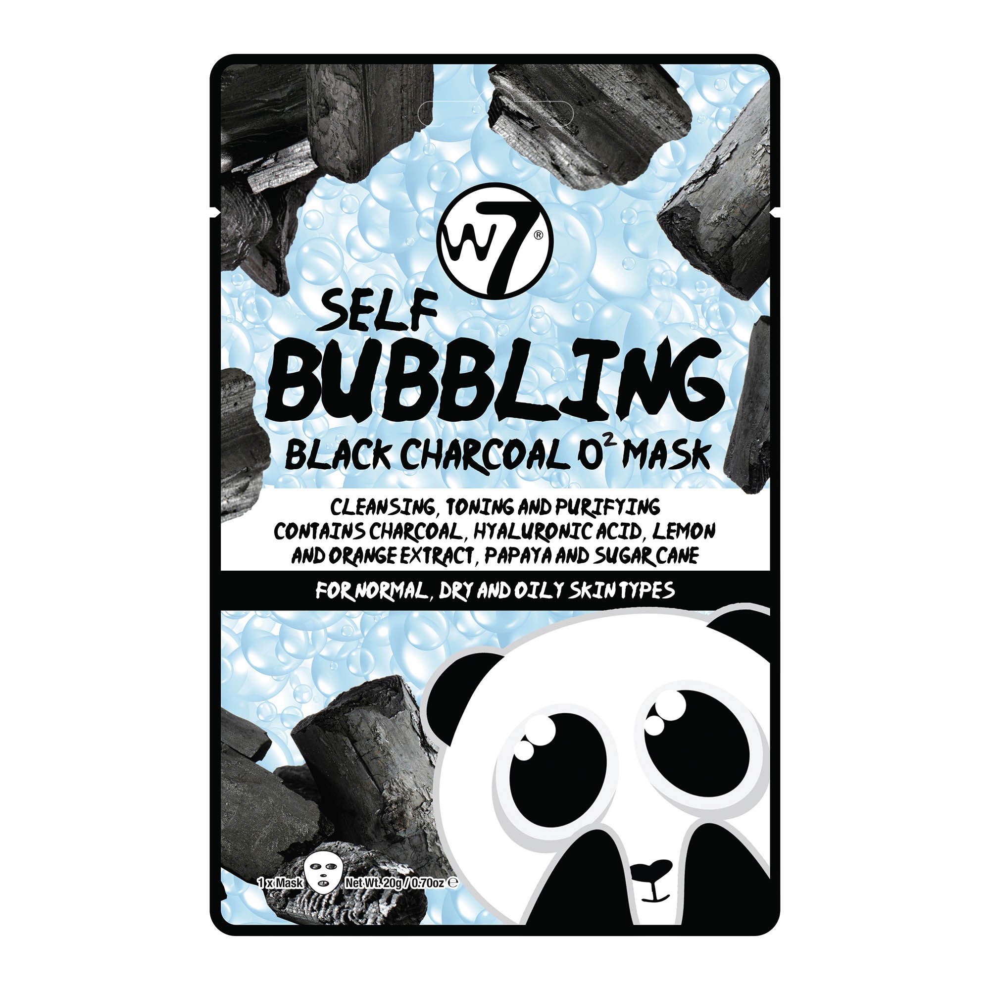 Gesichtsmaske - Self-Bubbling Black Charcoal O2 Face Mask