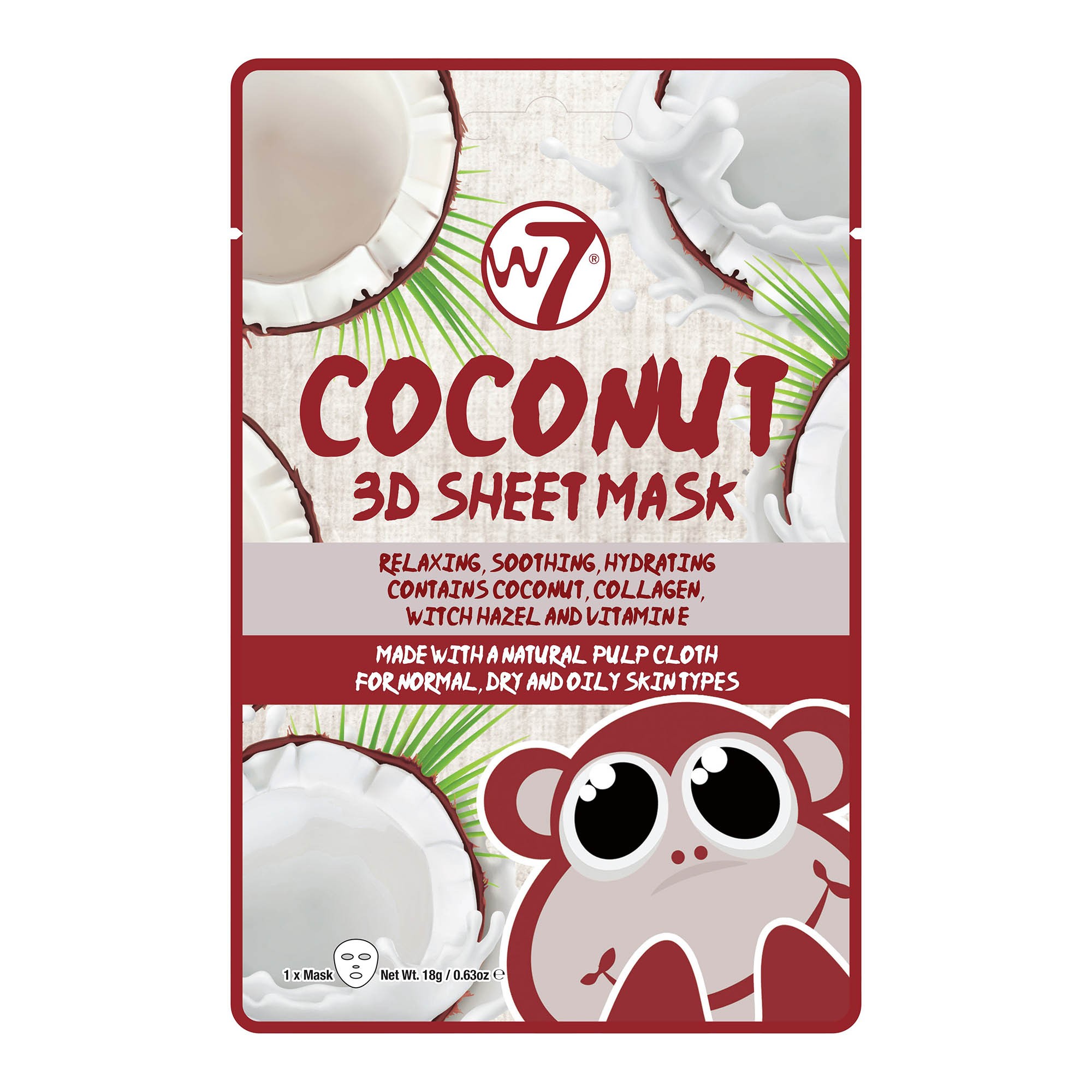 Gesichtsmaske - Coconut 3D Sheet Face Mask
