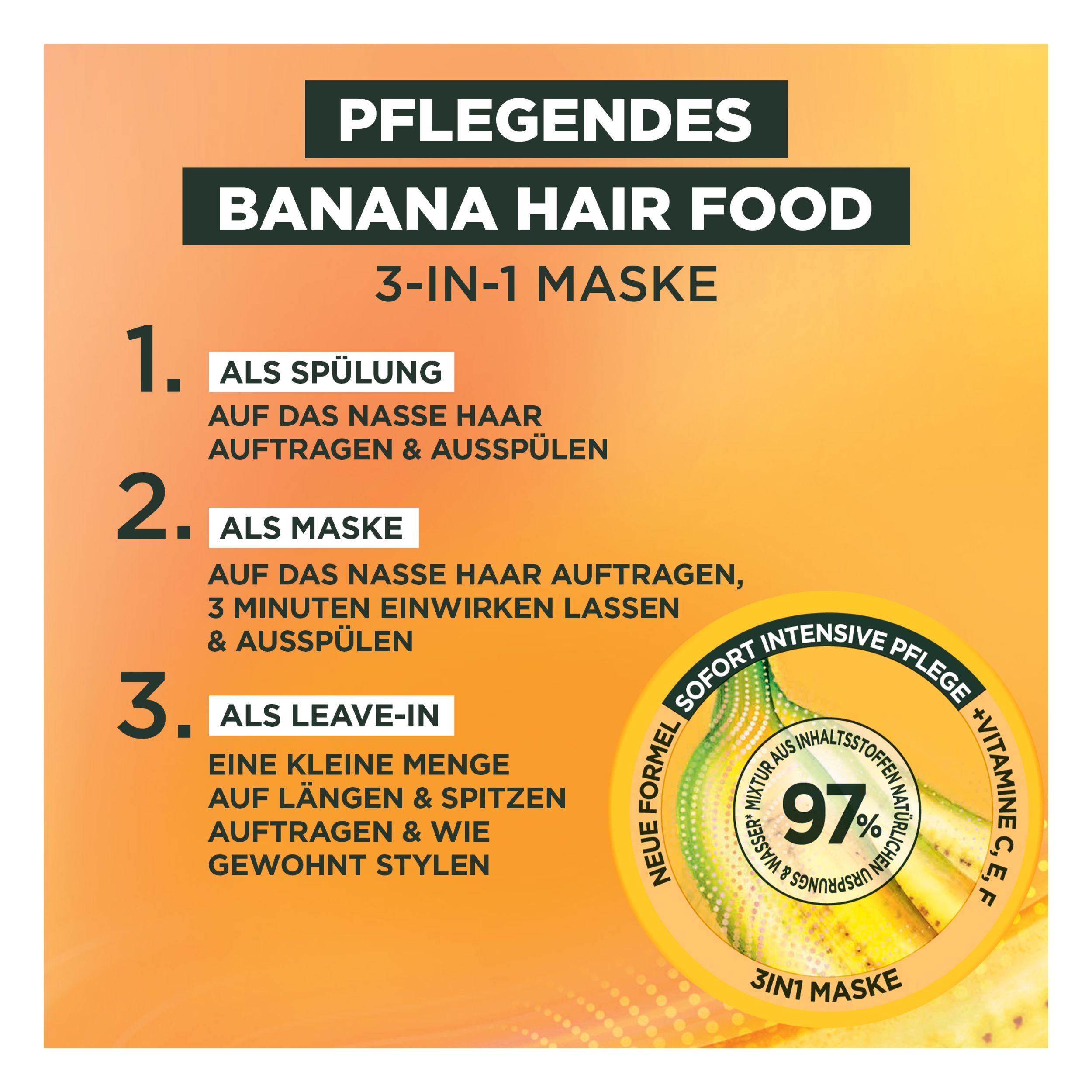 Masque Capillaire Nourrissant - Fructis - Banana Hair Food