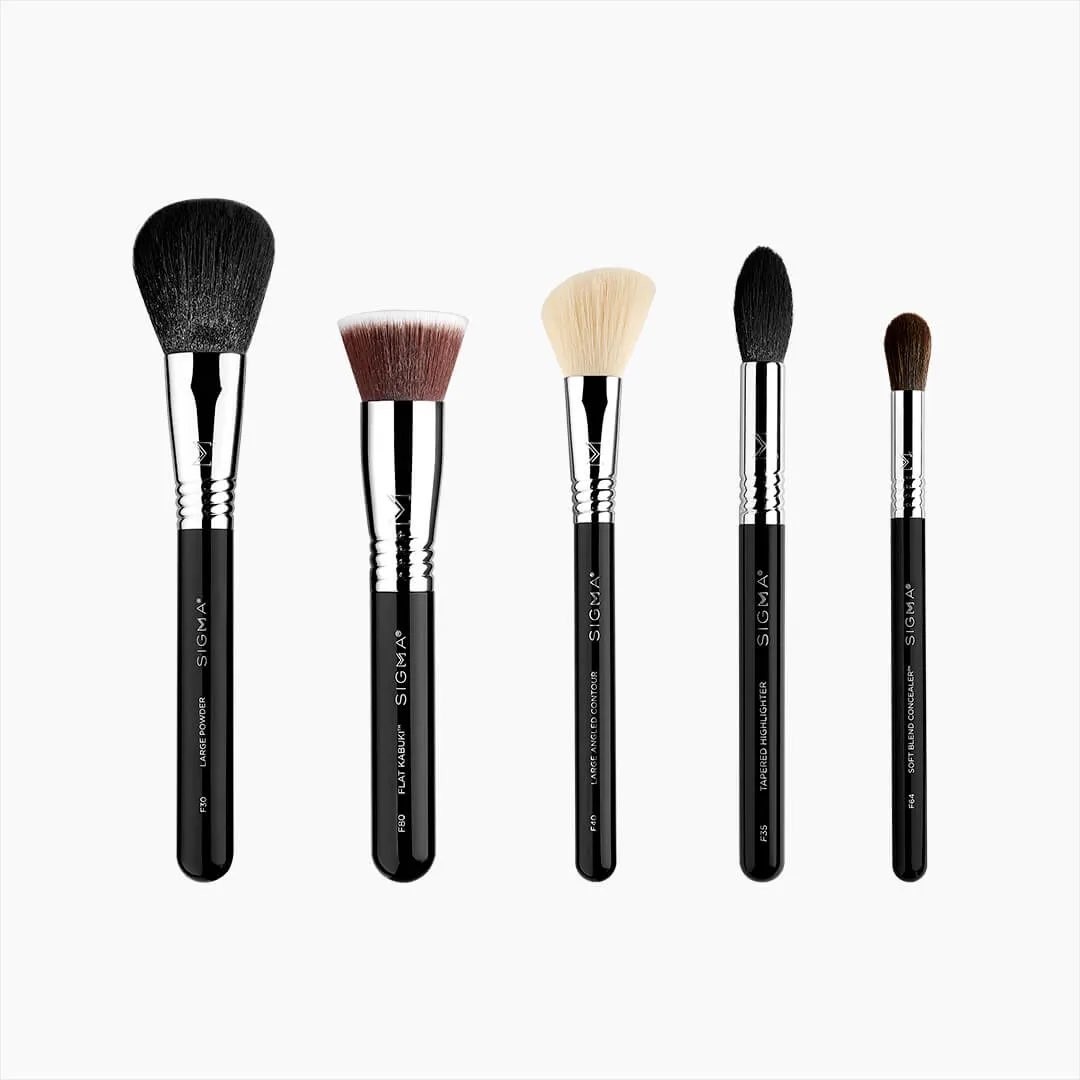 Ensemble de 5 Pinceaux - Classic Face Brush Set Ensemble de 5 Pinceaux - Classic Face Brush Set