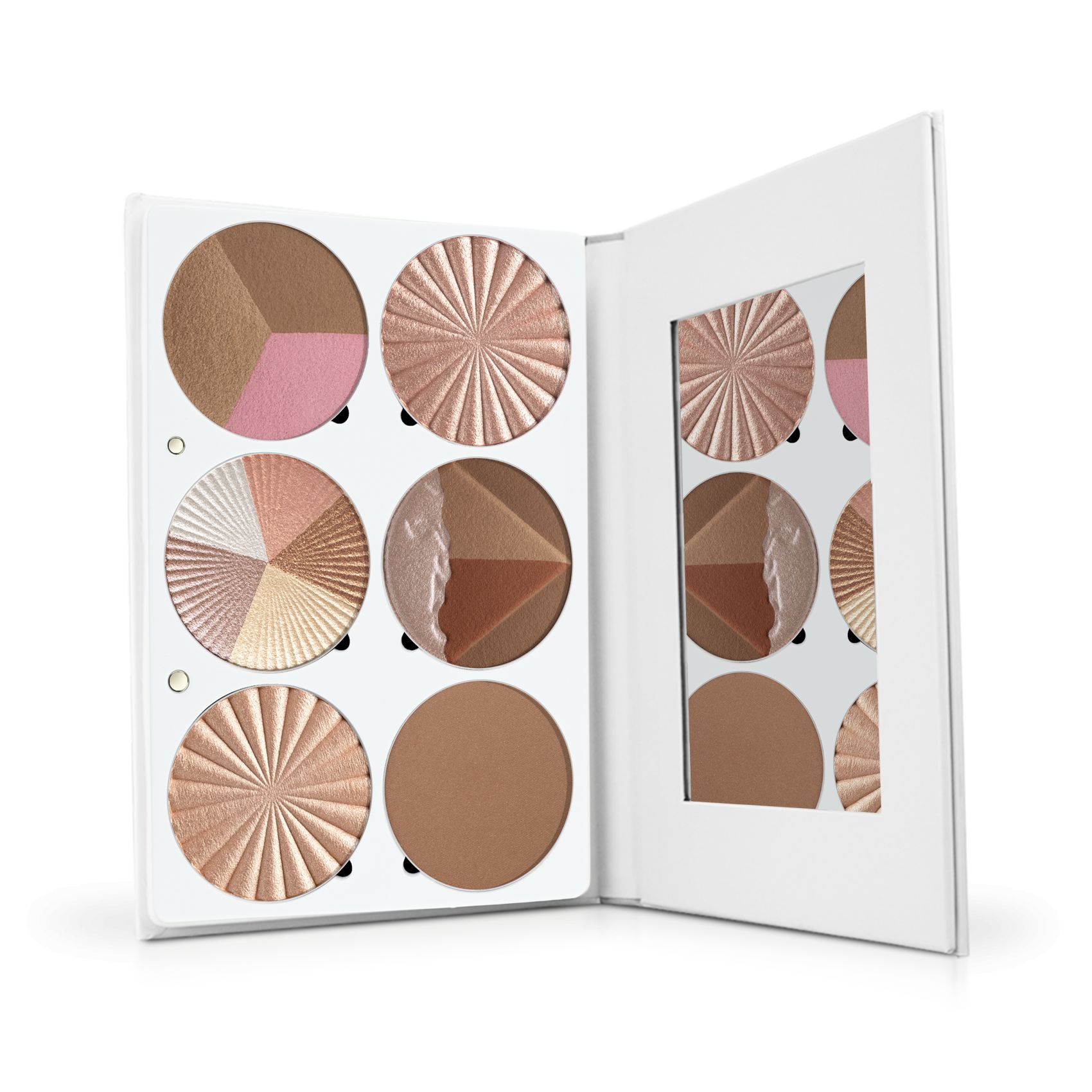 Pro Palette - On The Glow -- Highlighter-& Bronzer-Palette