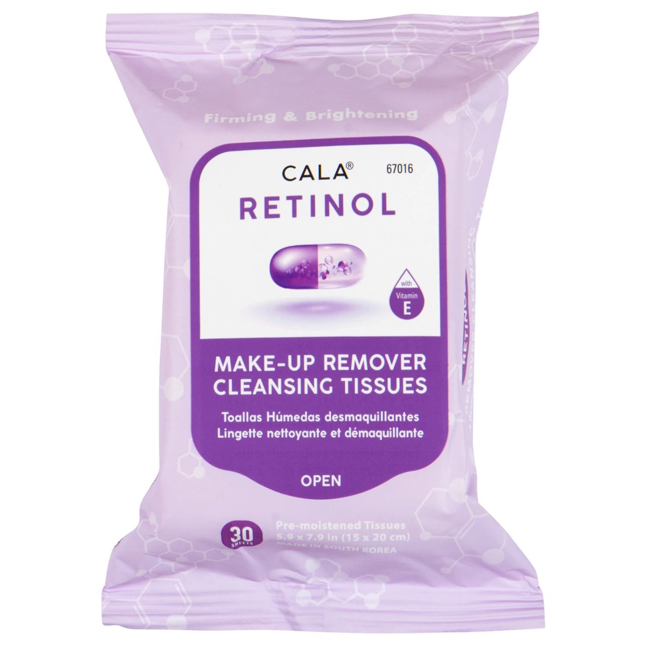 Make-Up Remover Cleansing Tissues - Retinol (30 Pieces)