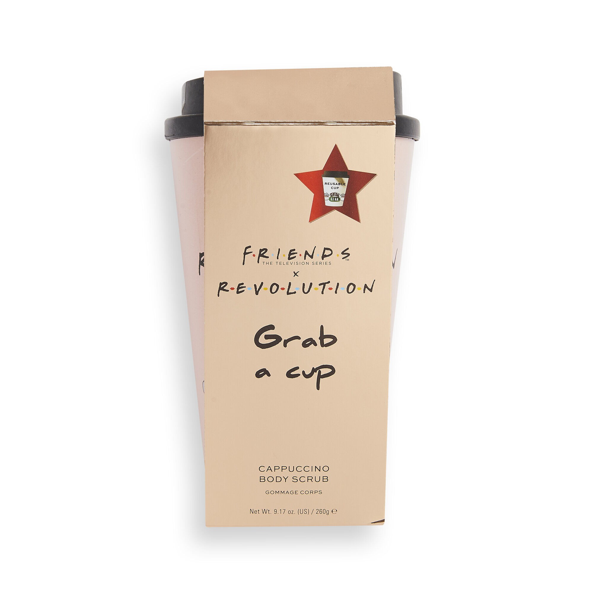 Revolution X Friends - Grab A Cup Cappuccino Body Scrub -- Körperpeeling & Becher