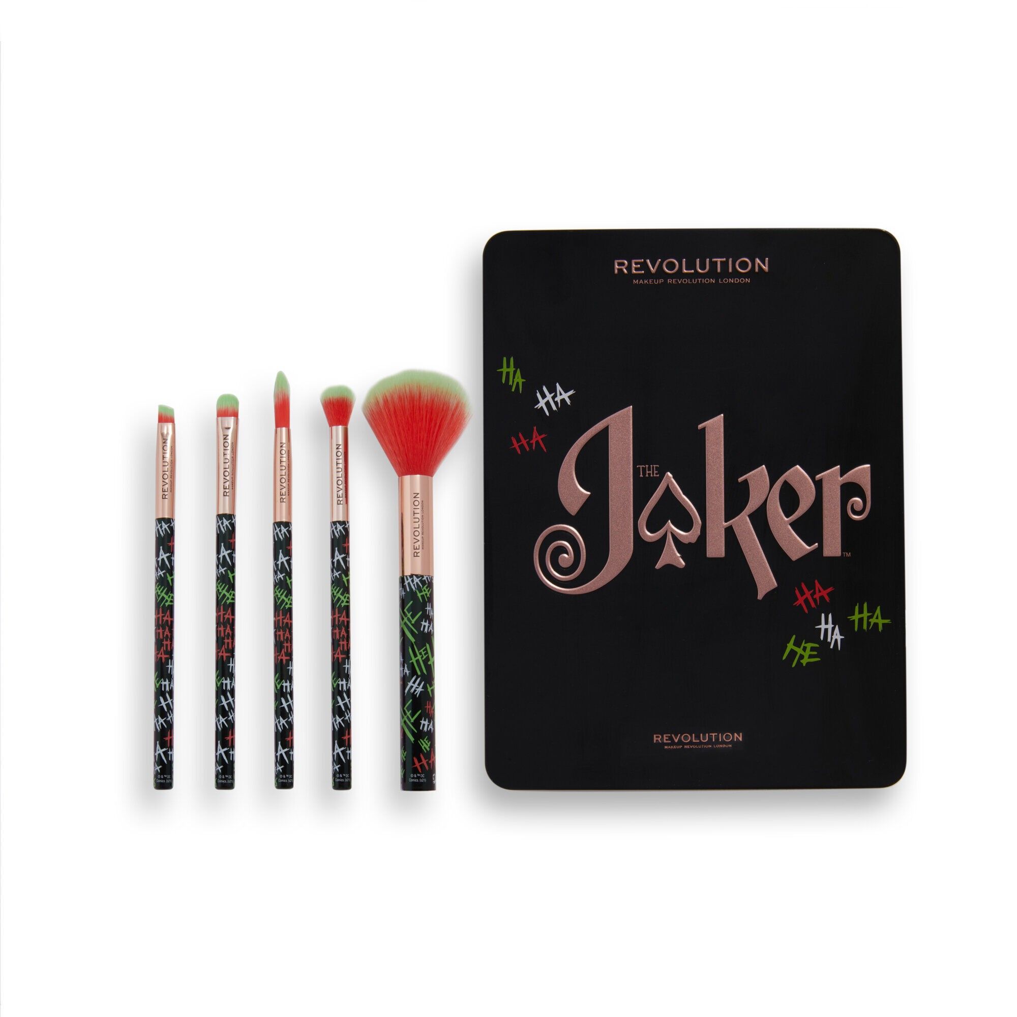 5-Teiliges Pinsel-Set - Makeup Revolution X DC - The Joker - Put On a Happy Face Brush Set 