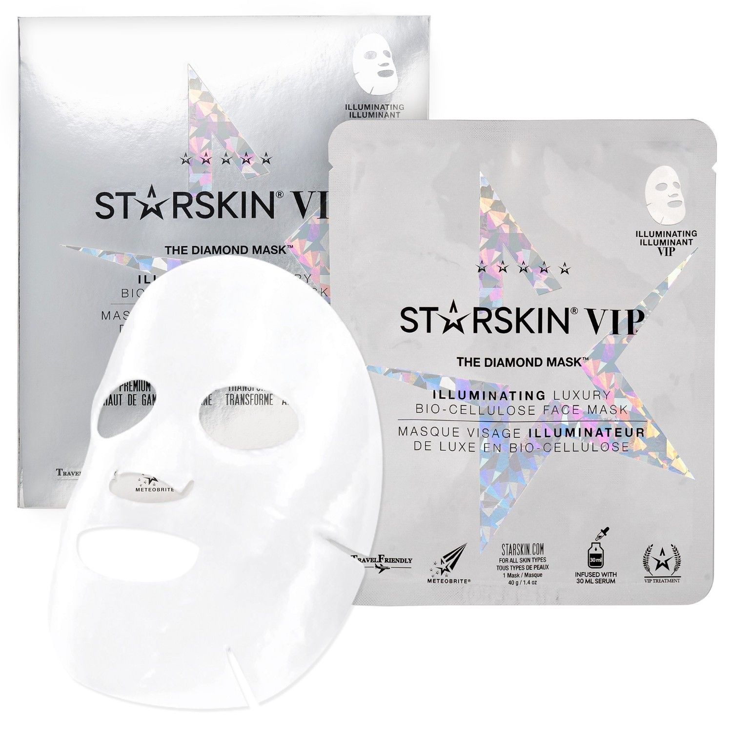 VIP The Diamond Mask - Illuminating Luxury Bio-Cellulose Face Mask VIP The Diamond Mask - Illuminating Luxury Bio-Cellulose Face Mask