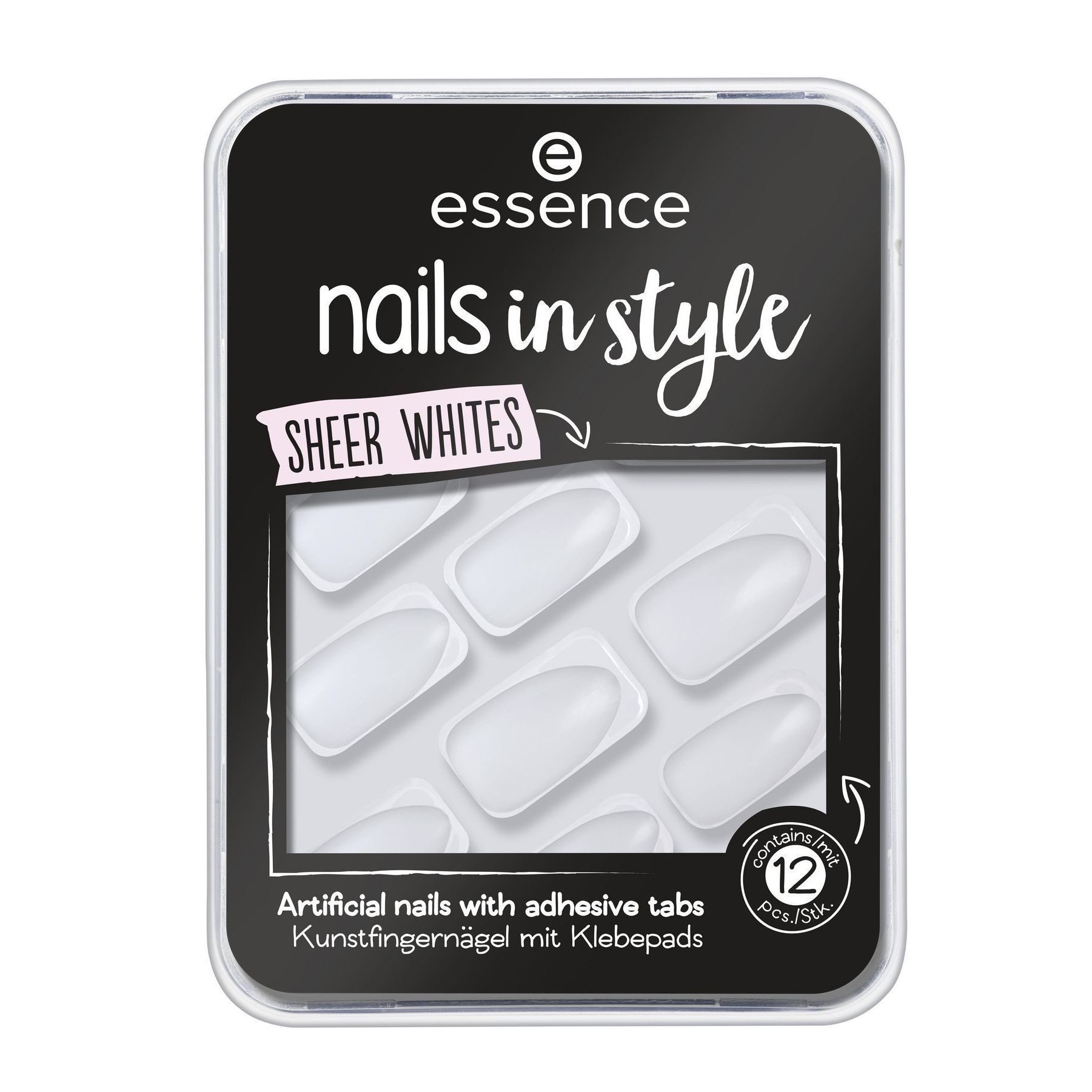 False Nails - Nails In Style Sheer Whites (12 Pieces) False Nails - Nails In Style Sheer Whites (12 Pieces)