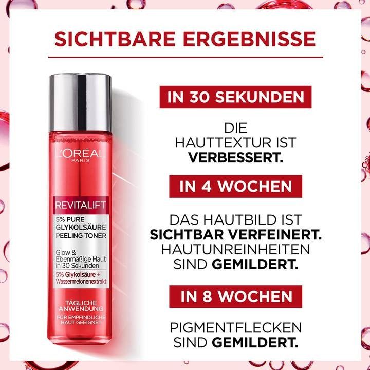 Tonique Exfoliant à l'Acide Glycolique - Revitalift - 5% Pure Glykolsäure - Peeling Toner Tonique Exfoliant à l'Acide Glycolique - Revitalift - 5% Pure Glykolsäure - Peeling Toner