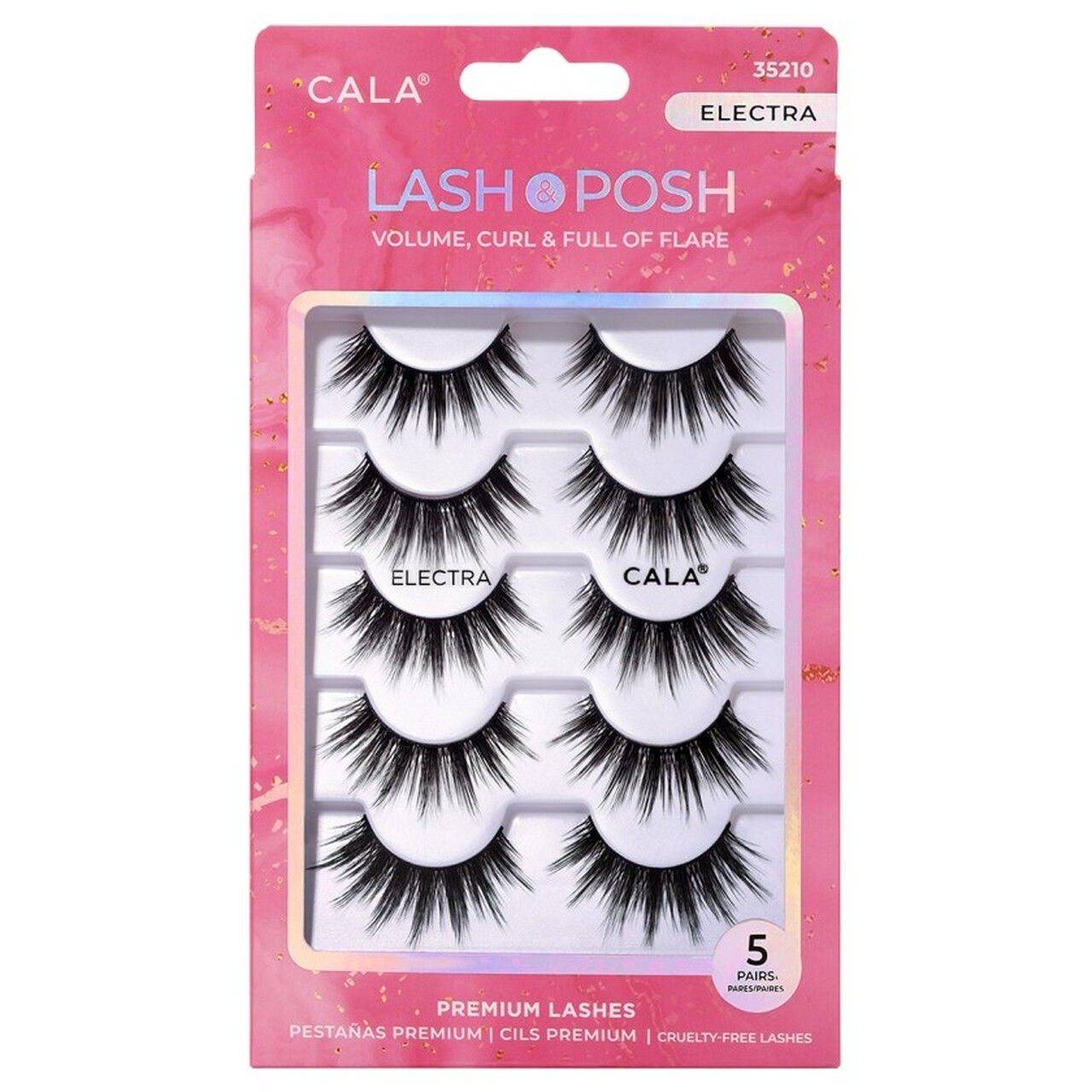False Eyelashe Set - Lash & Posh Volume, Curl & Full Flare - Electra 