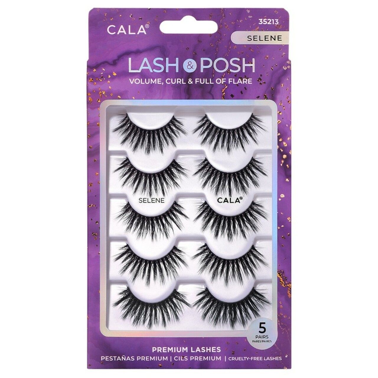 False Eyelashe Set - Lash & Posh Volume, Curl & Full Flare - Selene 