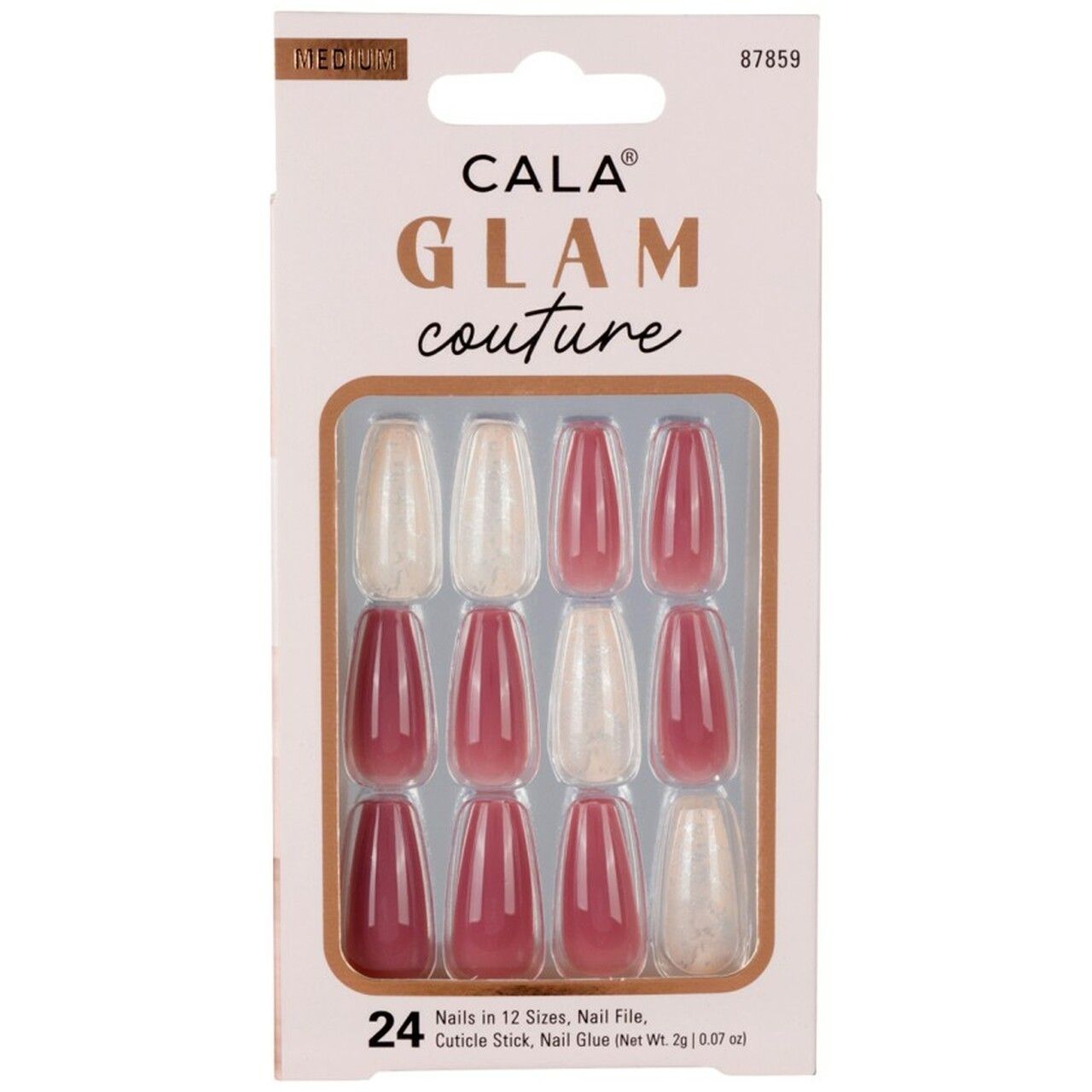 False Nails - Glam Couture (24 Pieces)