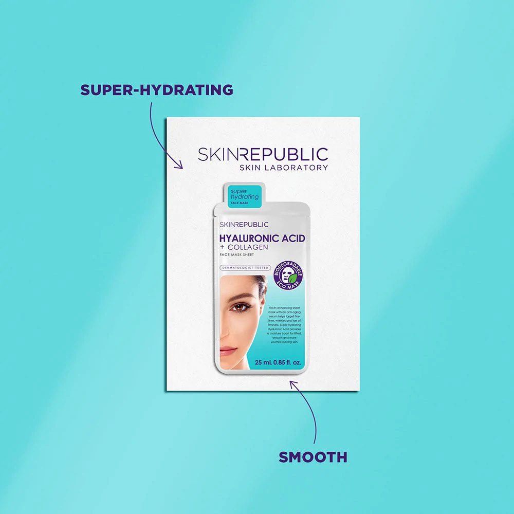 Hyaluronic Acid + Collagen Biodegradable Mask Sheet Hyaluronic Acid + Collagen Biodegradable Mask Sheet