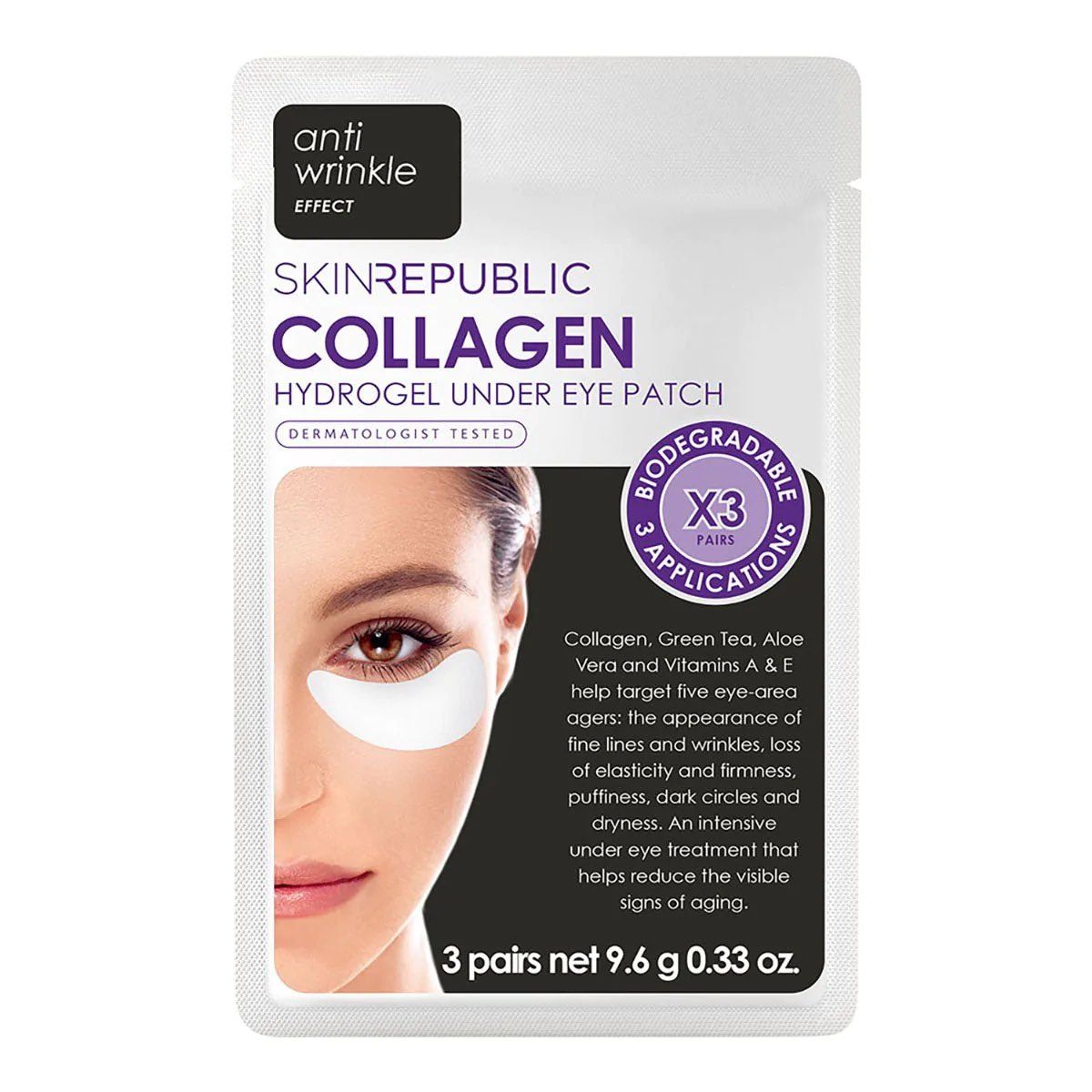 Collagen Hydrogel Under Eye Patch (3 Pairs) 