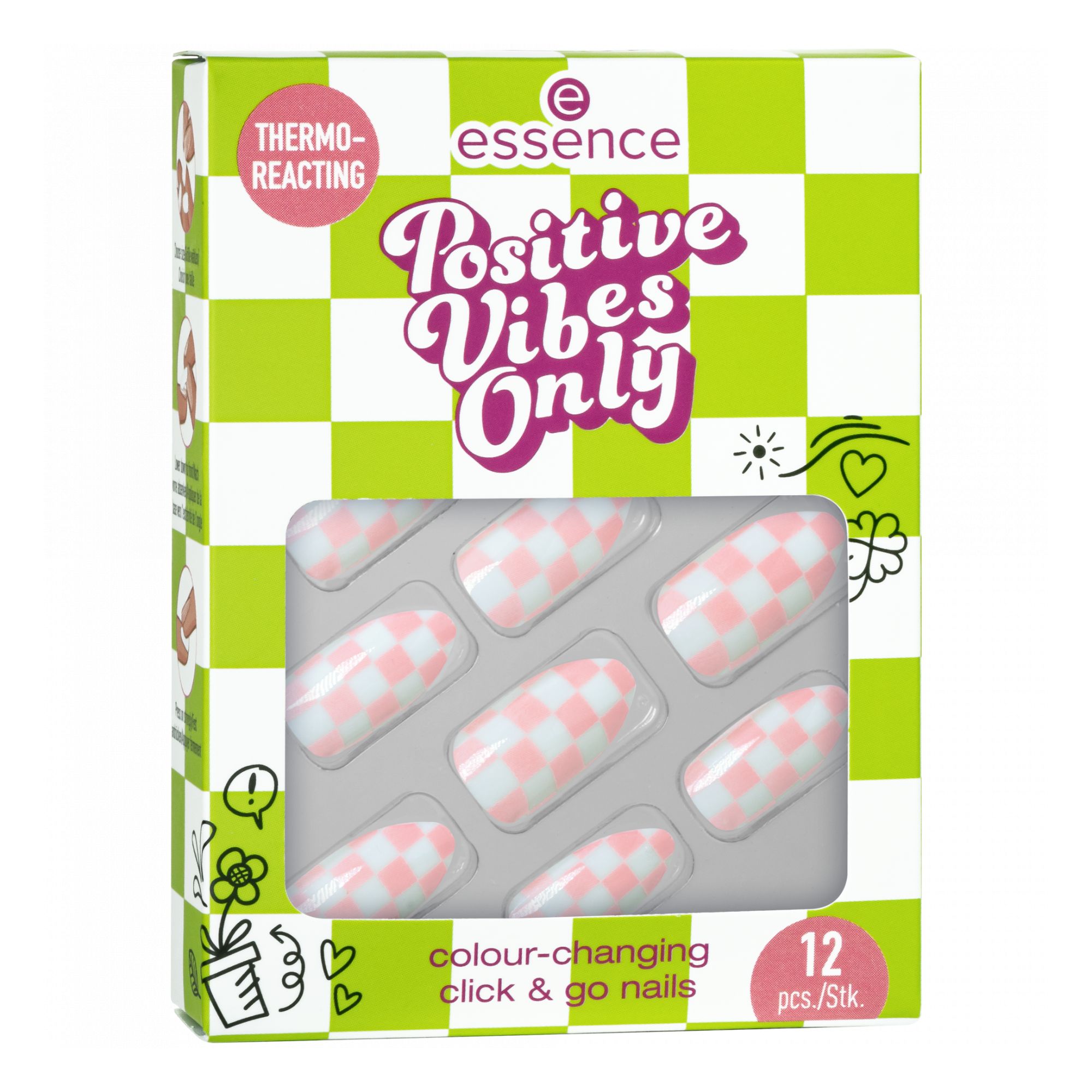 Faux Ongels - Positive Vibes Only - Colour-Changing Click & Go Nails Faux Ongels - Positive Vibes Only - Colour-Changing Click & Go Nails