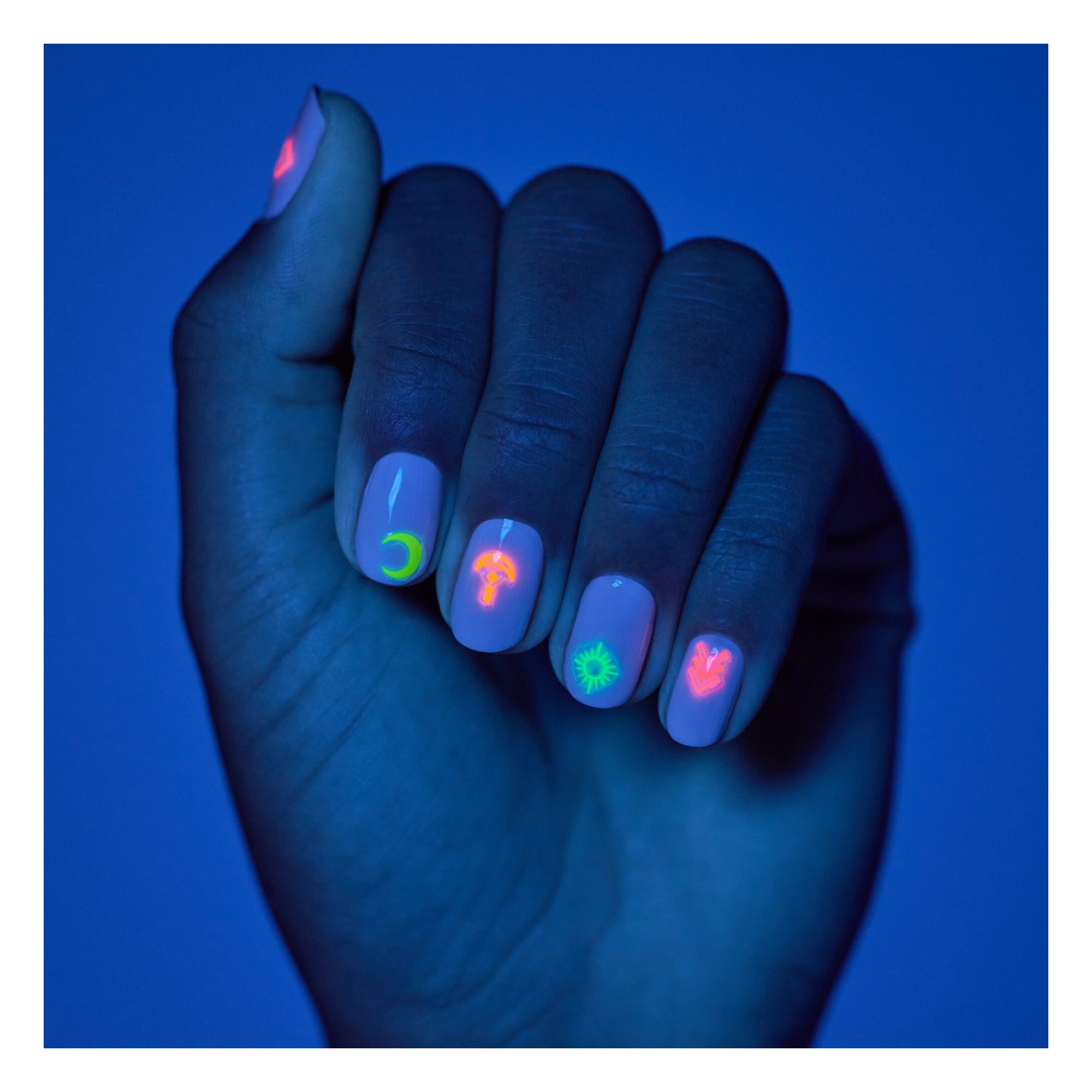 Neon Vibes Nail Art Stickers (49 Pièces)