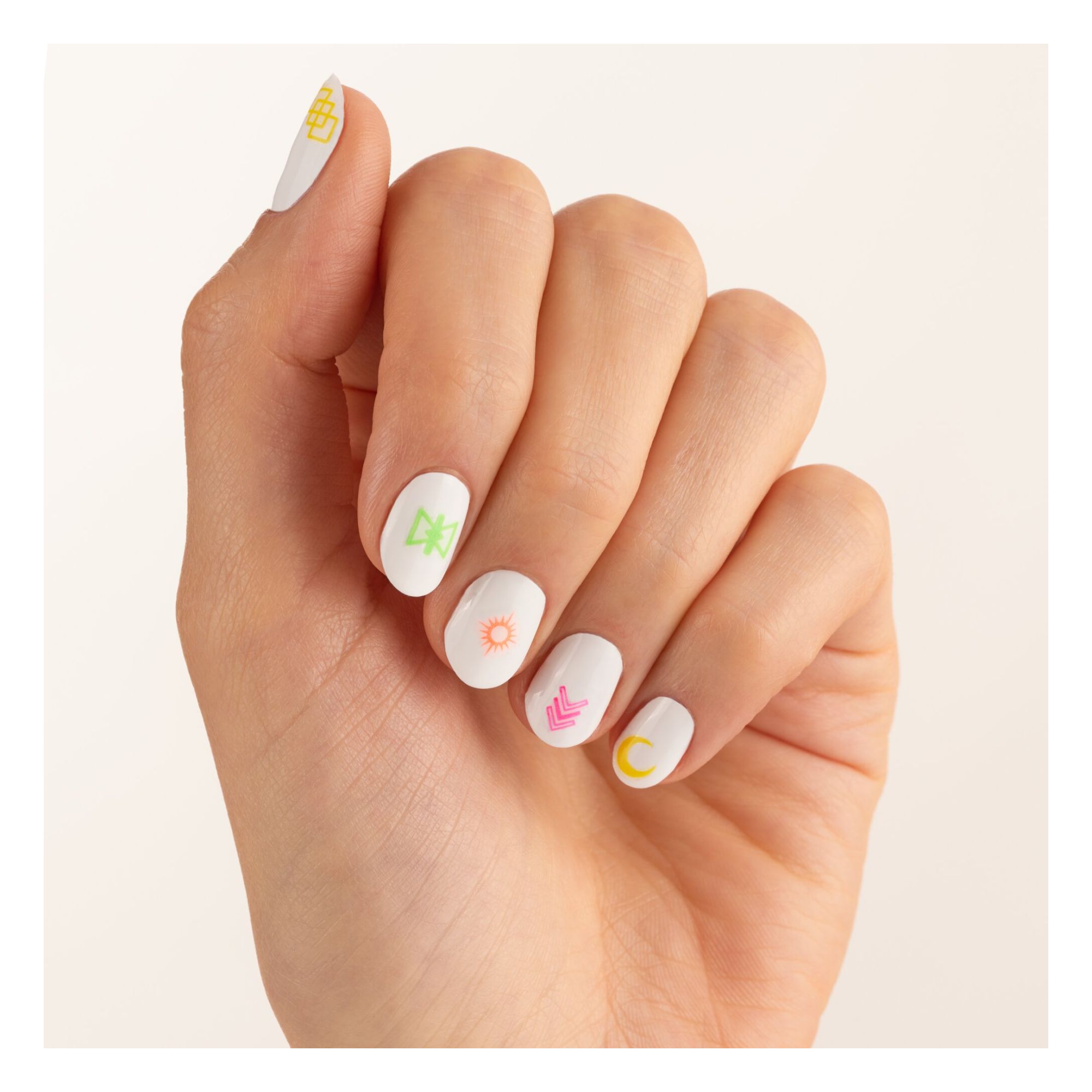 Neon Vibes Nail Art Stickers (49 Pièces)