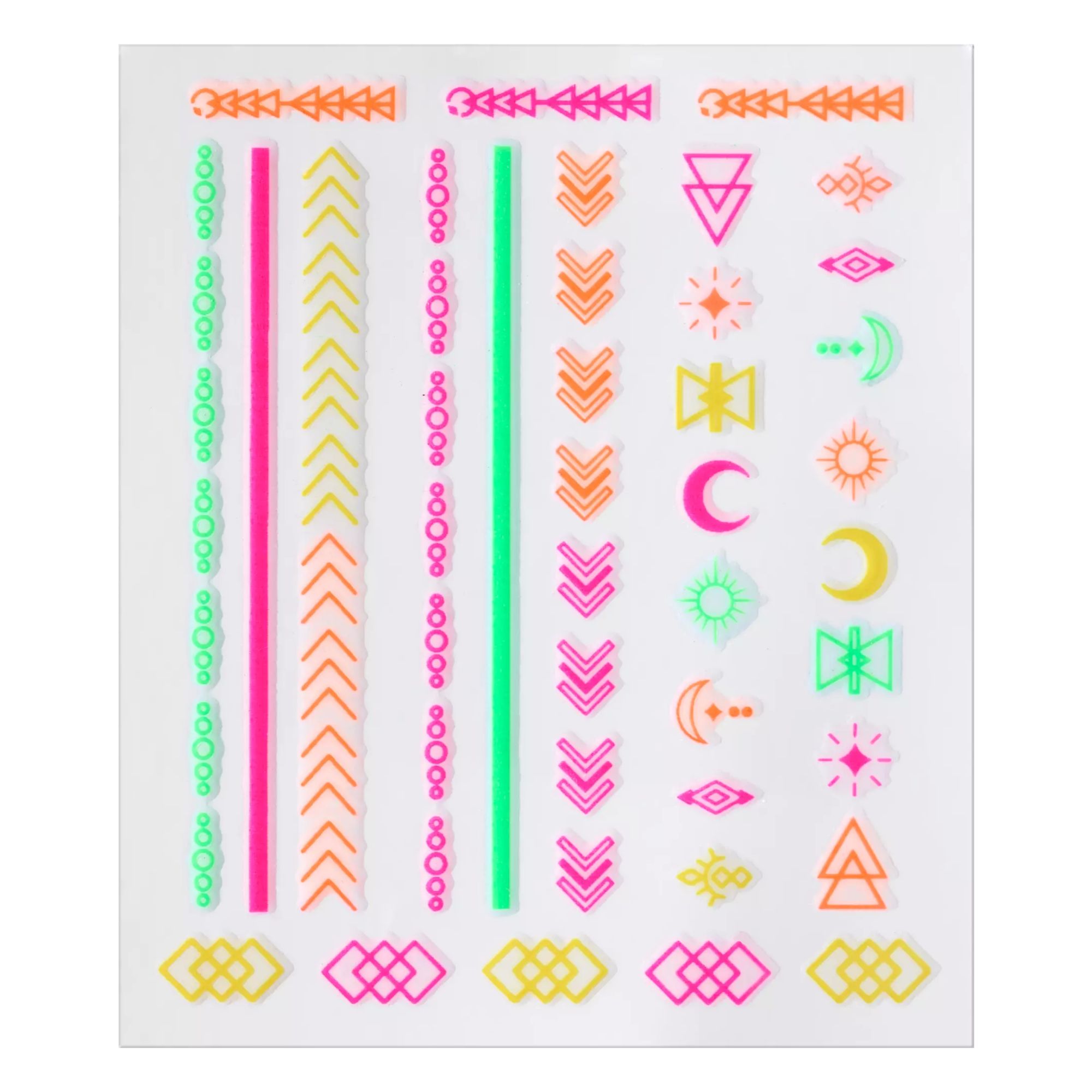 Neon Vibes Nail Art Stickers (49 Stück)