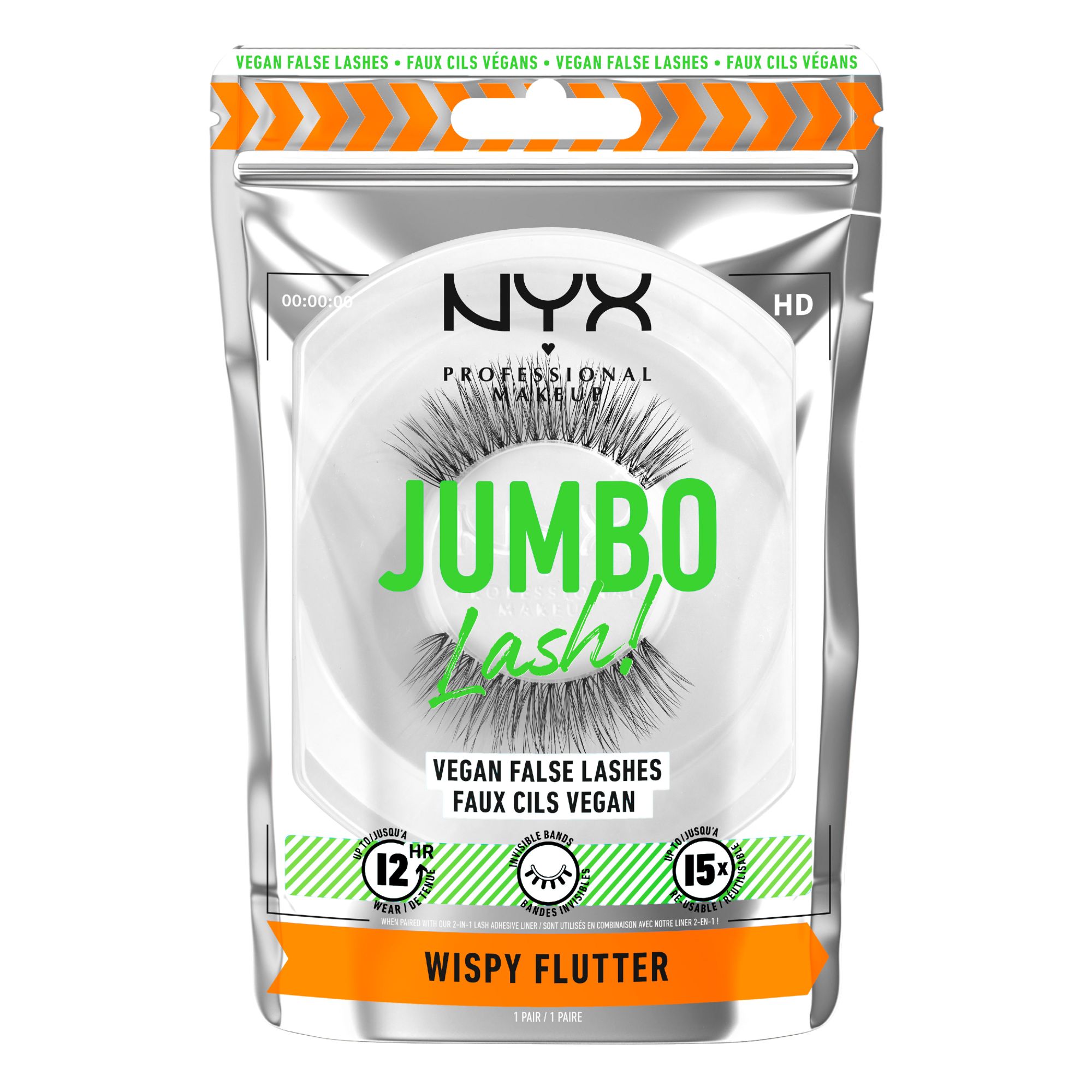 Jumbo Lash! Vegan False Eyelashes - Wispy Flutter -- Falsche Wimpern