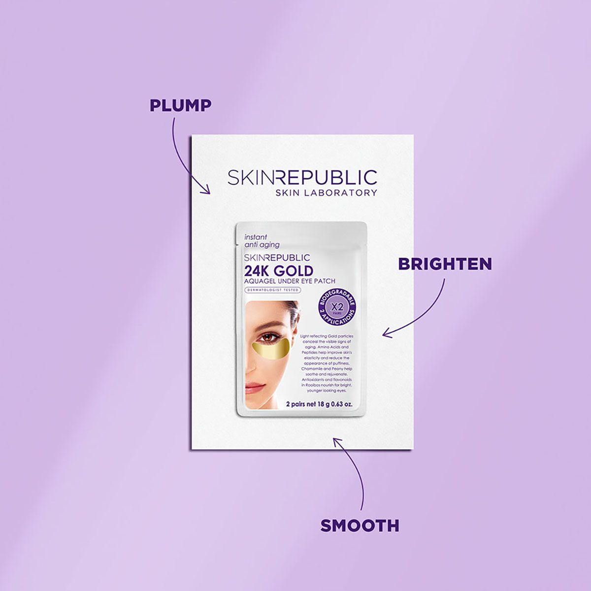 4K Gold Aquagel Under Eye Patche (2 Paires)