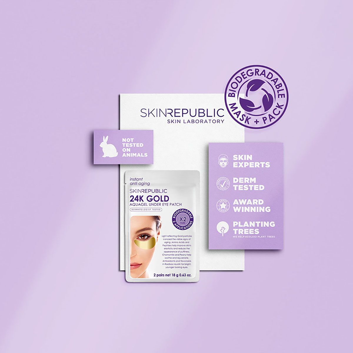 4K Gold Aquagel Under Eye Patche (2 Paires)