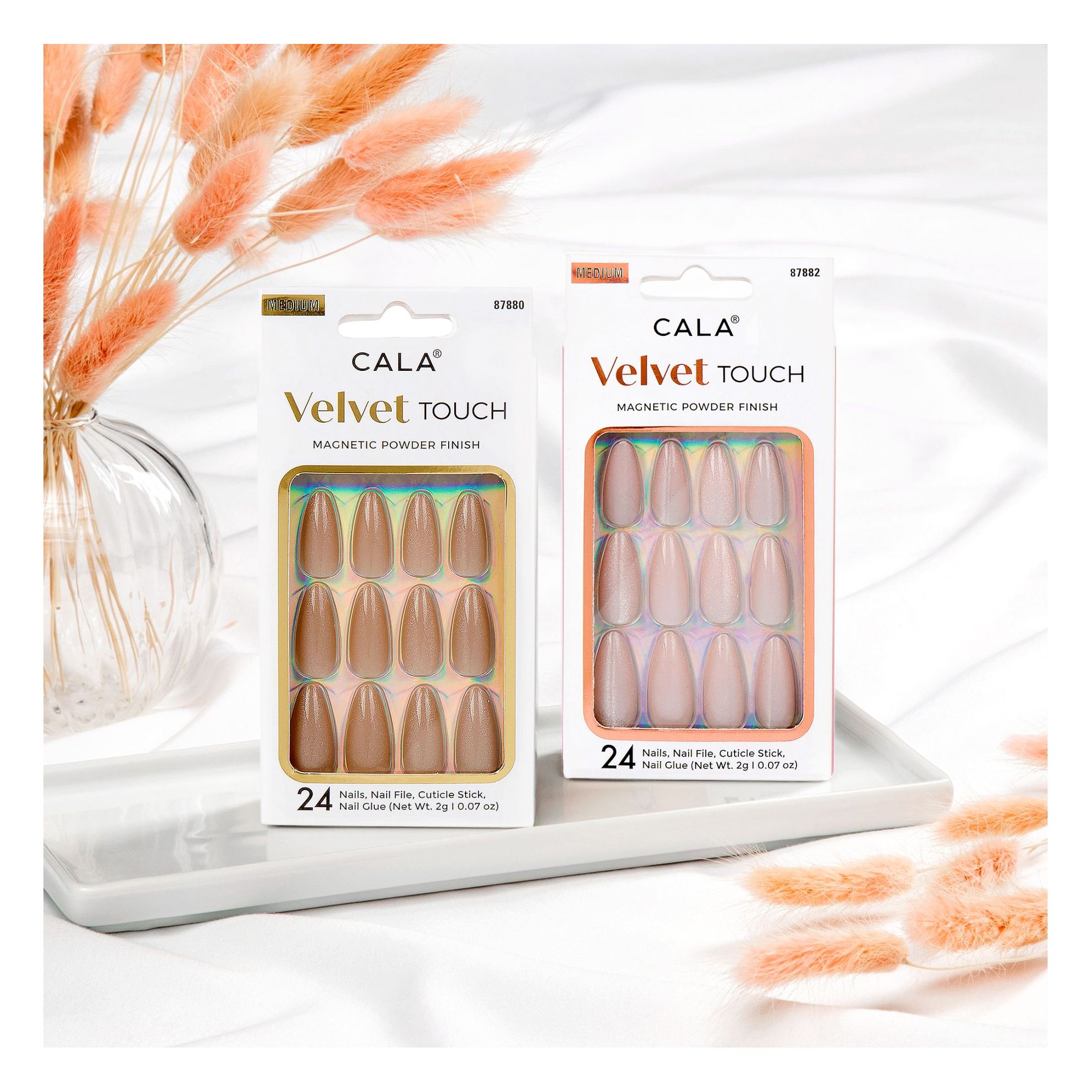 False Nails - Velvet Touch (24 Pieces)