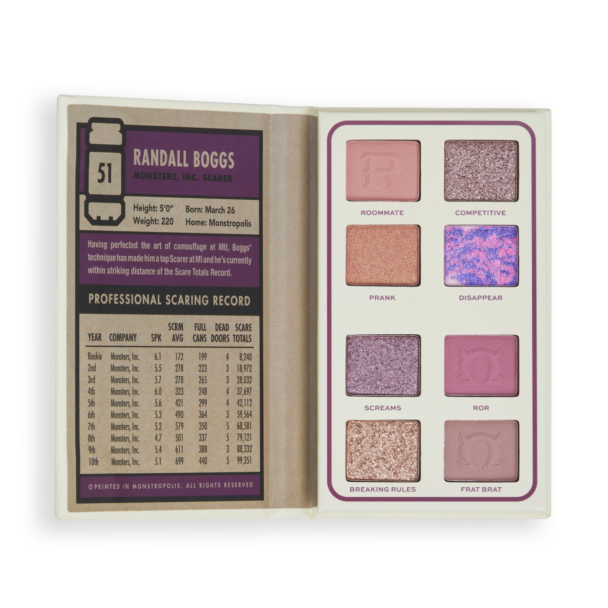 Disney Pixar Monsters University - Scare Card Eyeshadow Palette -- Lidschatten-Palette