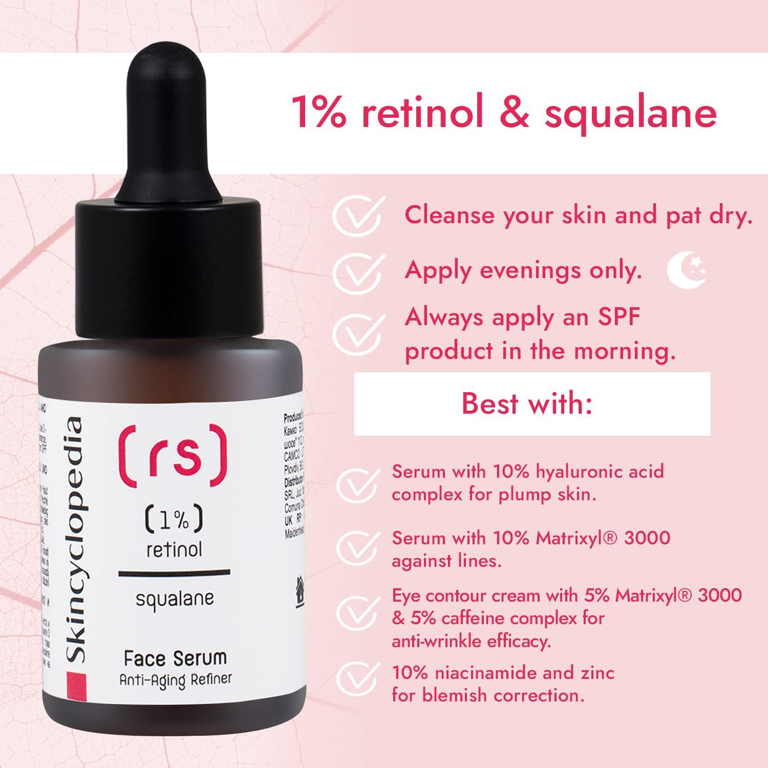 Sérum - 1% Retinol & Squalane - Anti-Aging Refiner Face Serum Sérum - 1% Retinol & Squalane - Anti-Aging Refiner Face Serum
