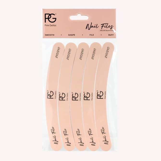 Nail File 240/240 Boomerang (5 Stück) -- Nagelfeilen-Set