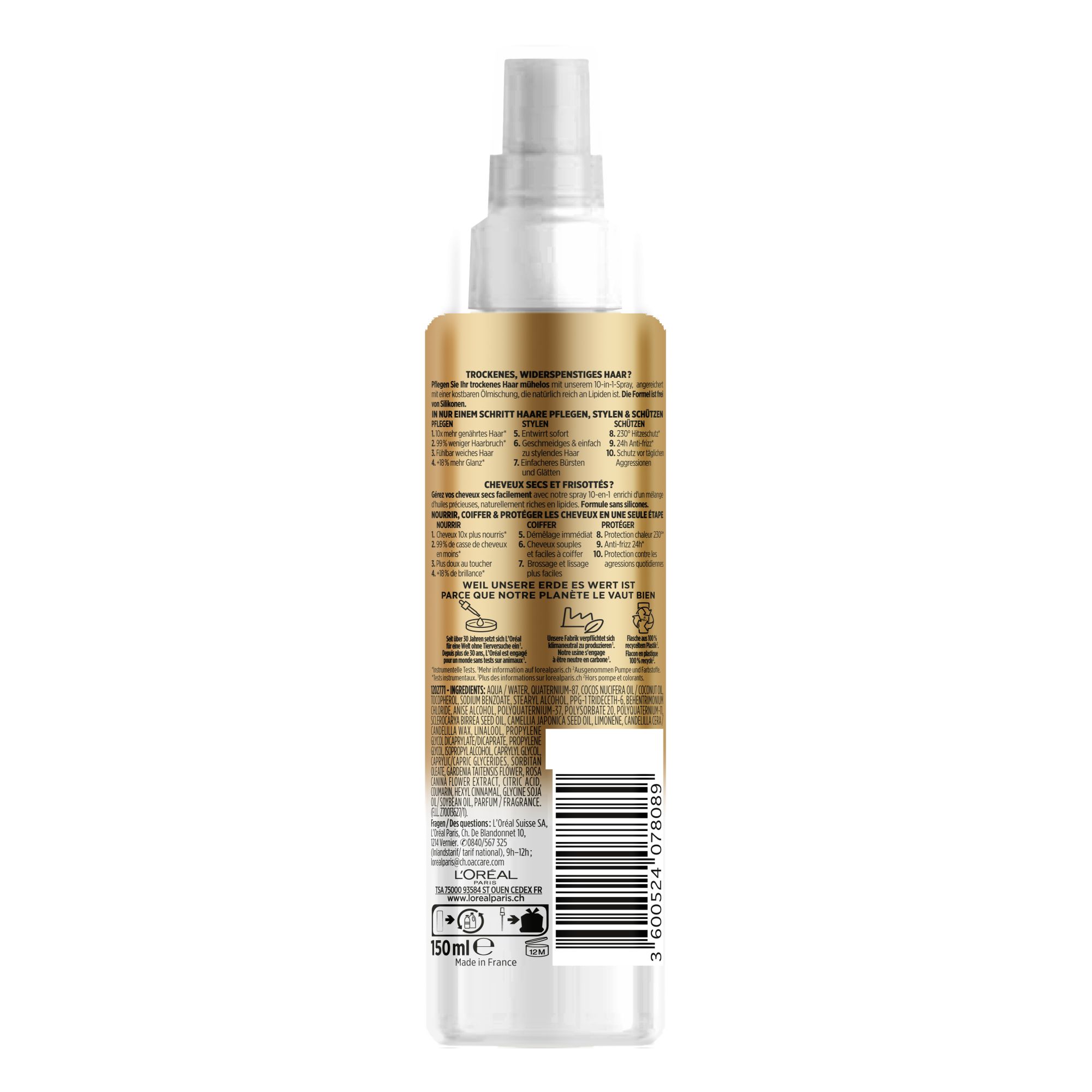Elseve - Öl Extraordinaire 10in1 Miracle Treatment -- Haarpflegespray