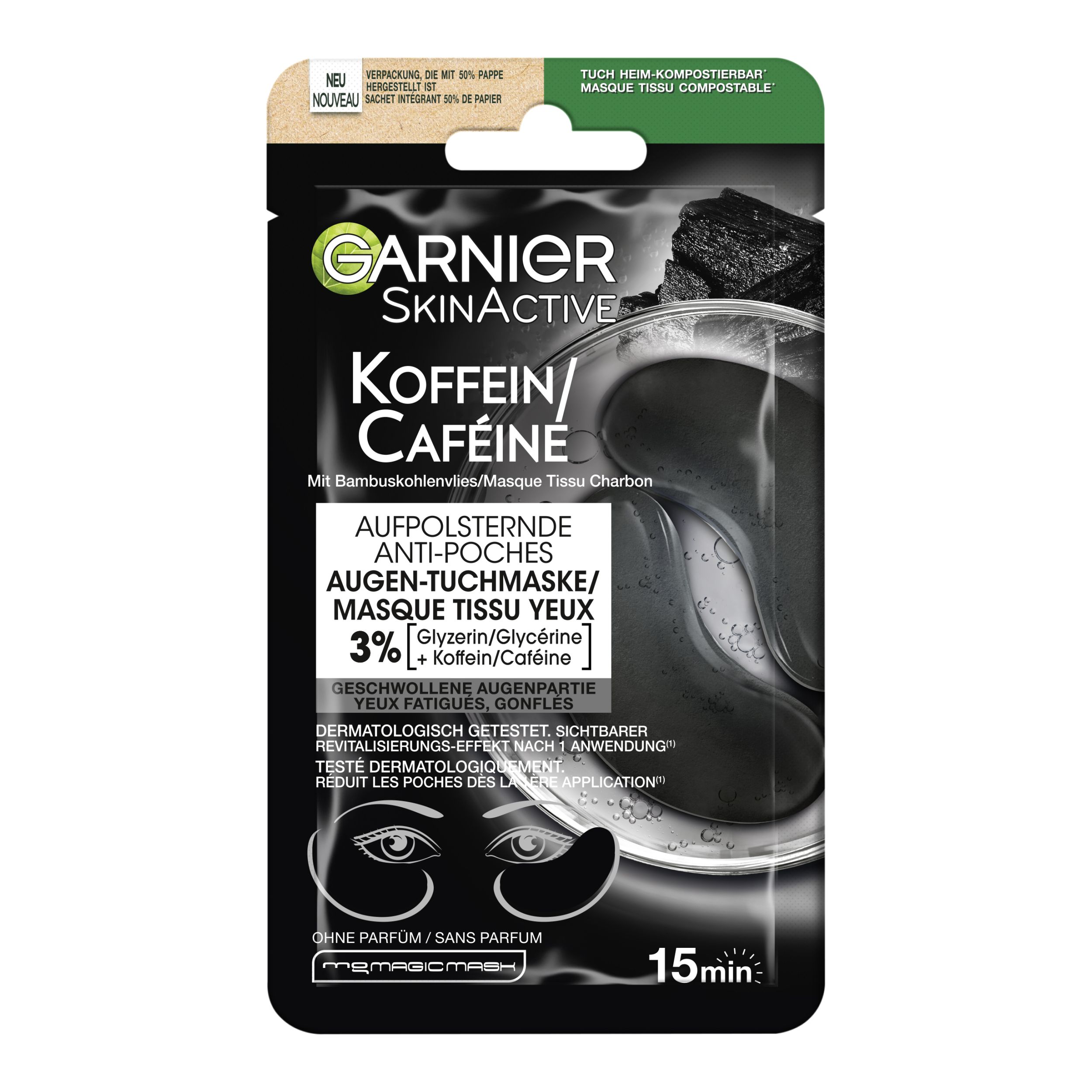 SkinActive - Caféine Masque Tissu Yeux Anti-Poches SkinActive - Caféine Masque Tissu Yeux Anti-Poches