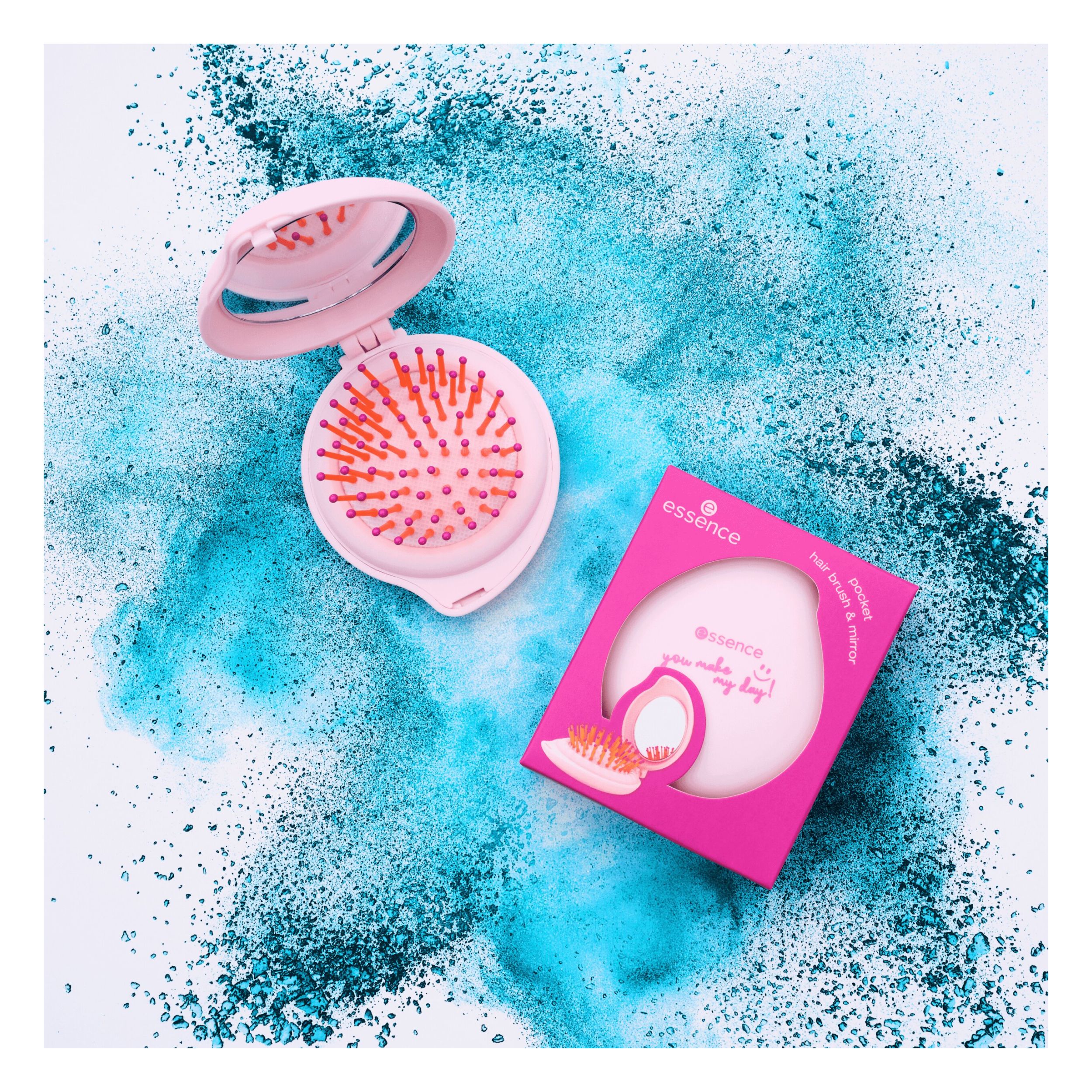 Brosse à Cheveux Mini & Miroir - You Make My Day! - Pocket Hair Brush & Mirror Brosse à Cheveux Mini & Miroir - You Make My Day! - Pocket Hair Brush & Mirror
