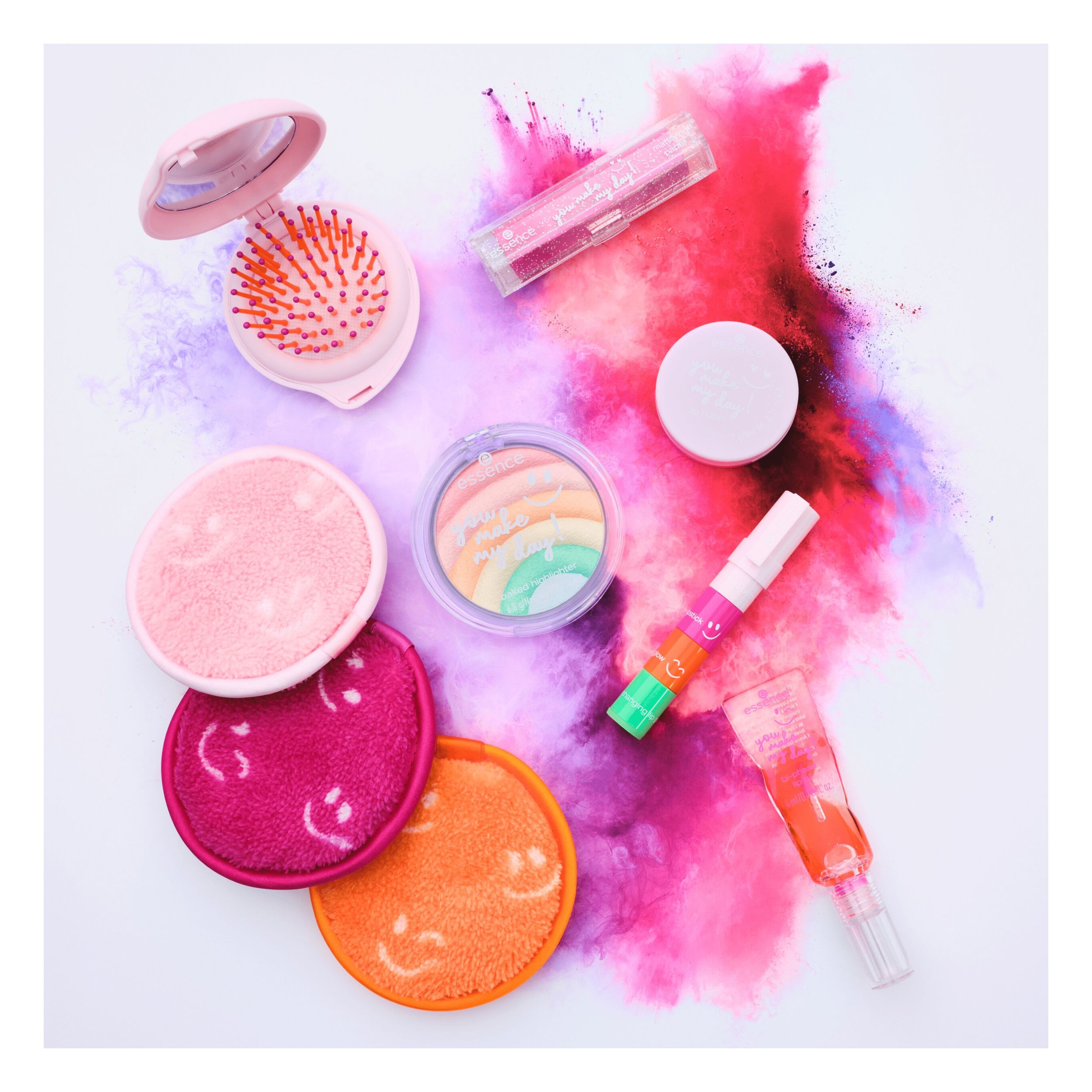 Brosse à Cheveux Mini & Miroir - You Make My Day! - Pocket Hair Brush & Mirror