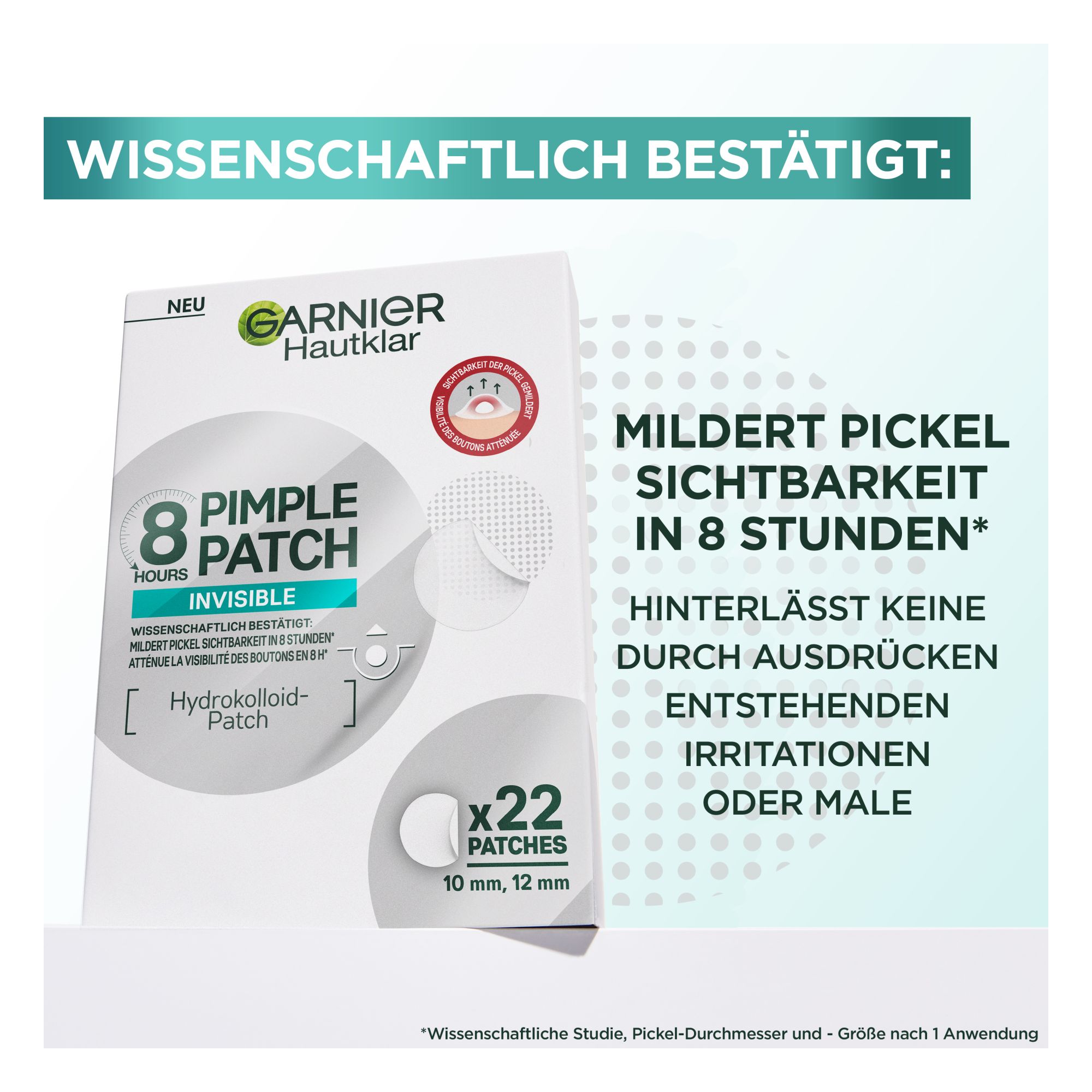 Hautklar - Pimple Patch Invisible (22 Pièces)
