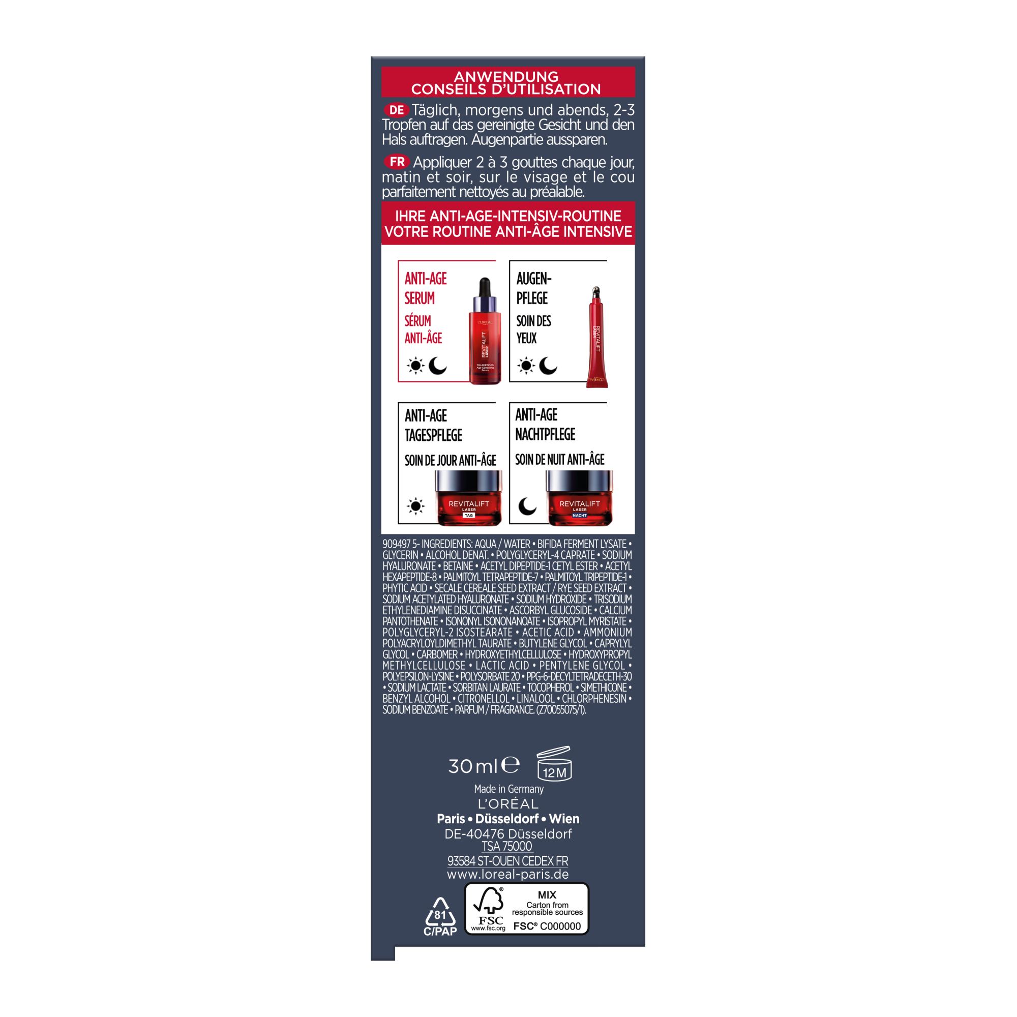 Face Serum - Revitalift Laser - Tri-Peptid Anti-Age Serum