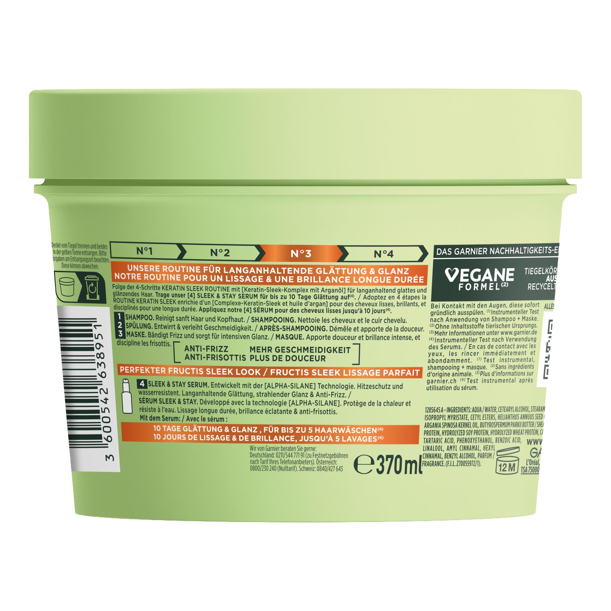 Masque Capillaire - Fructis - Keratin Sleek Masque Capillaire - Fructis - Keratin Sleek
