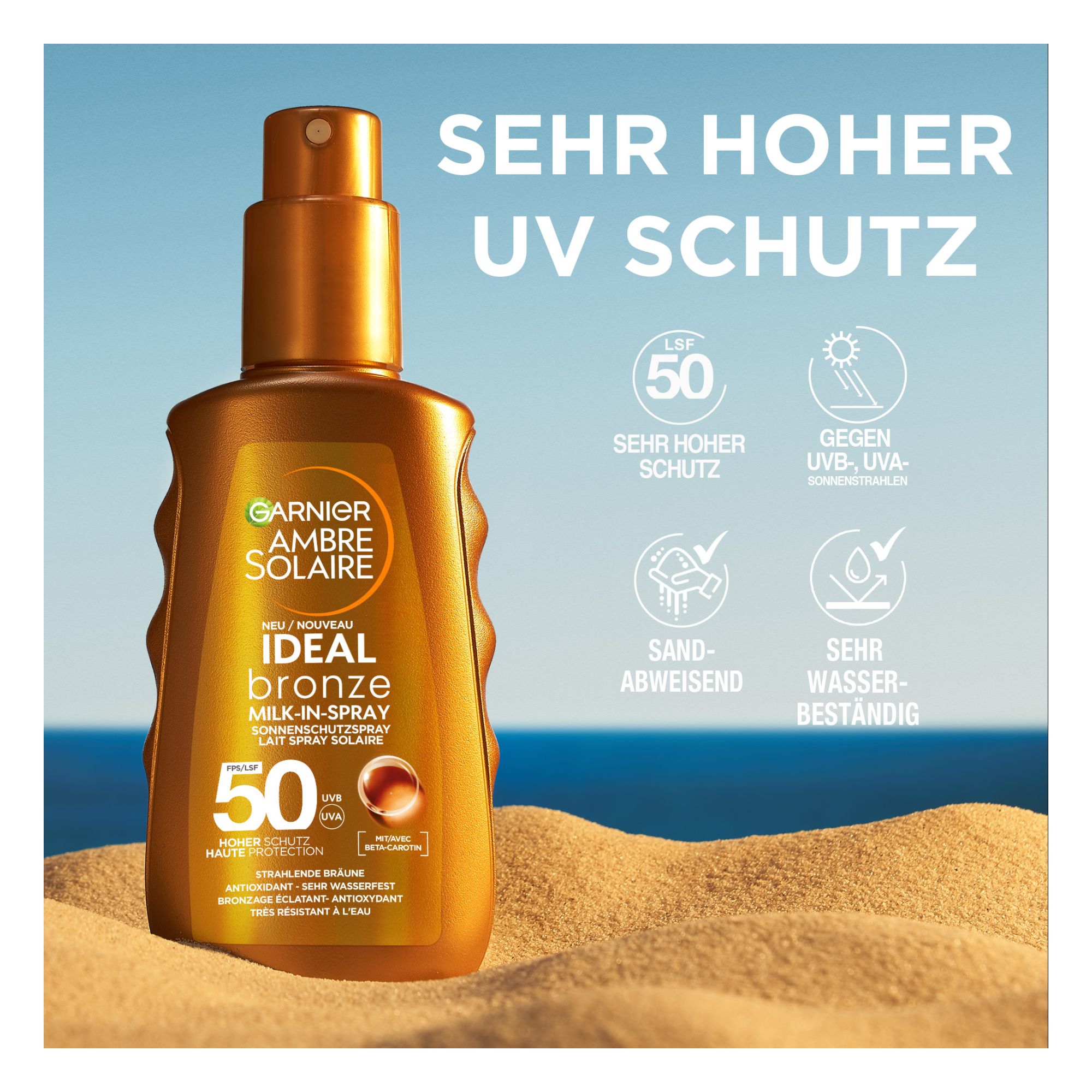 Lait Spray Solaire - Ambre Solaire - Ideal Bronze Milk-In-Spray