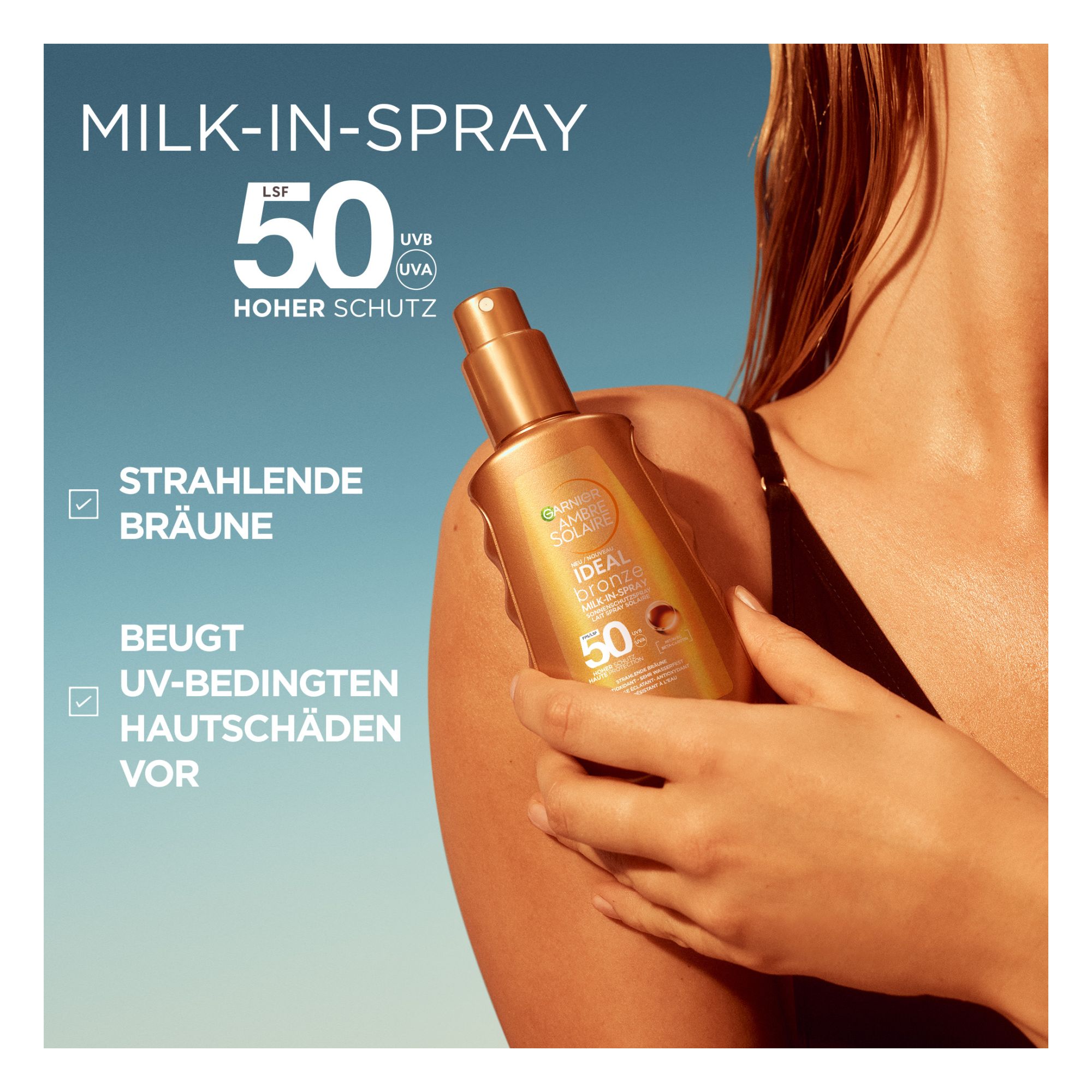 Lait Spray Solaire - Ambre Solaire - Ideal Bronze Milk-In-Spray
