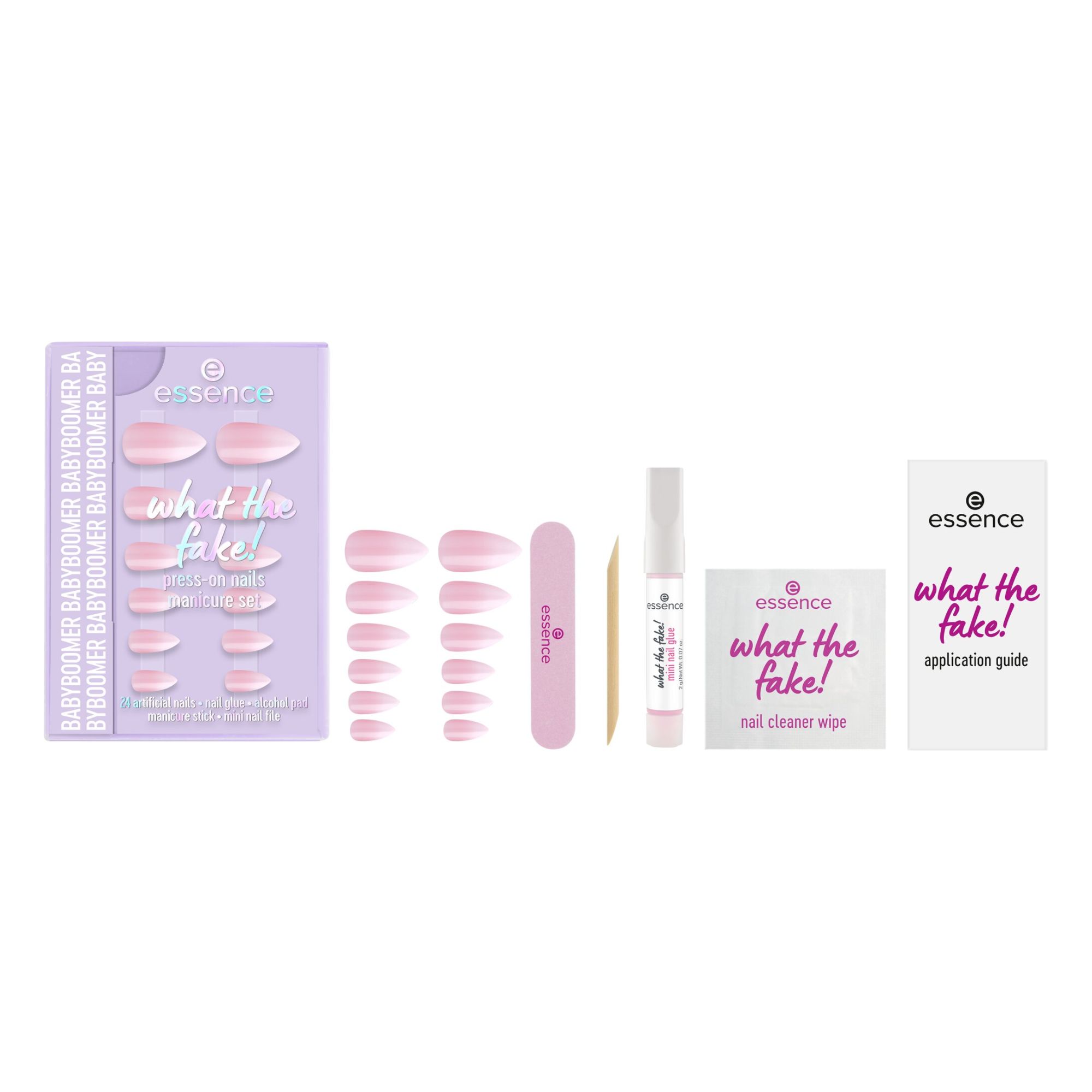 What The Fake! Press-On Nails Manicure Set (24 Pieces)
