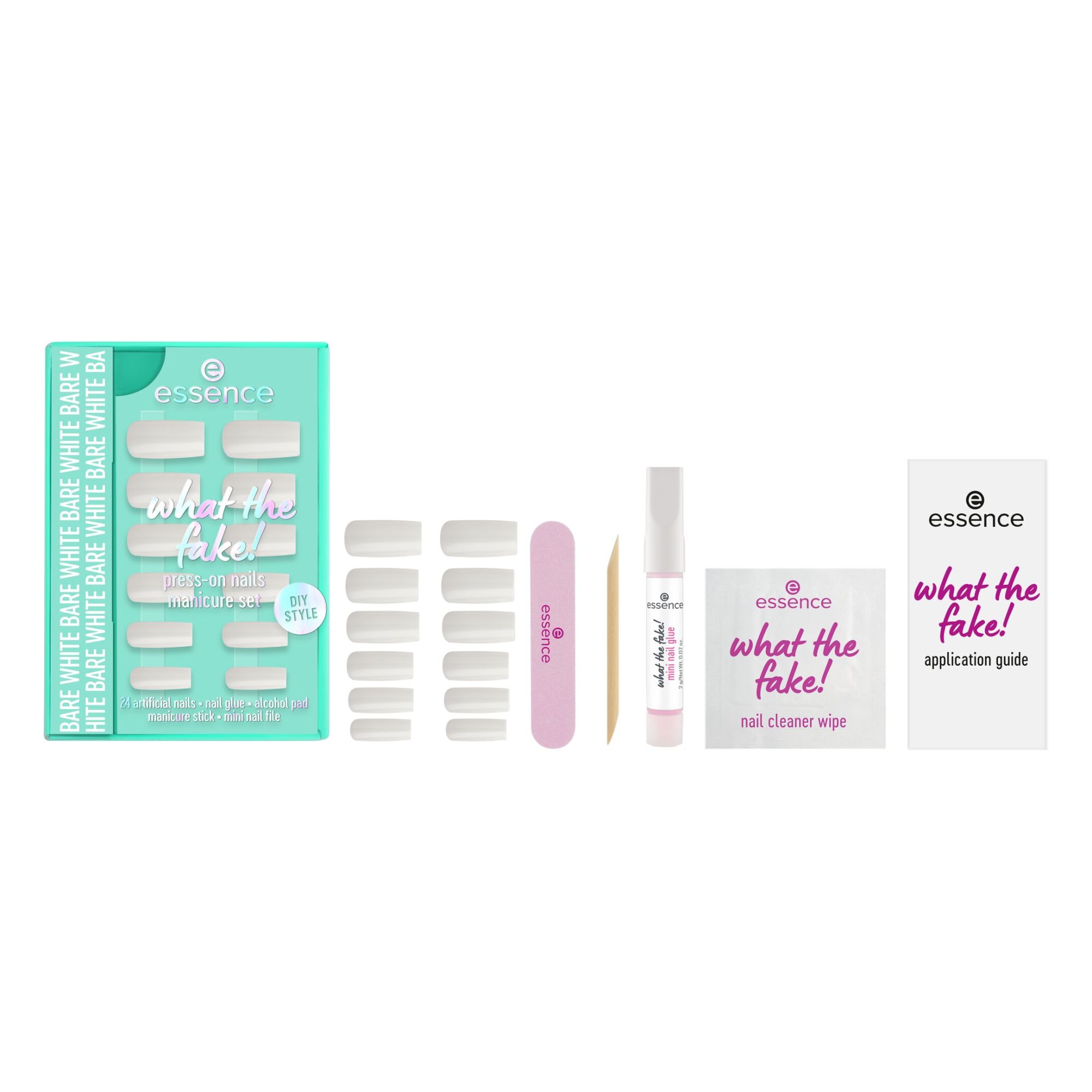 What The Fake! Press-On Nails Manicure Set (24 Stück) -- Künstliche Nägel