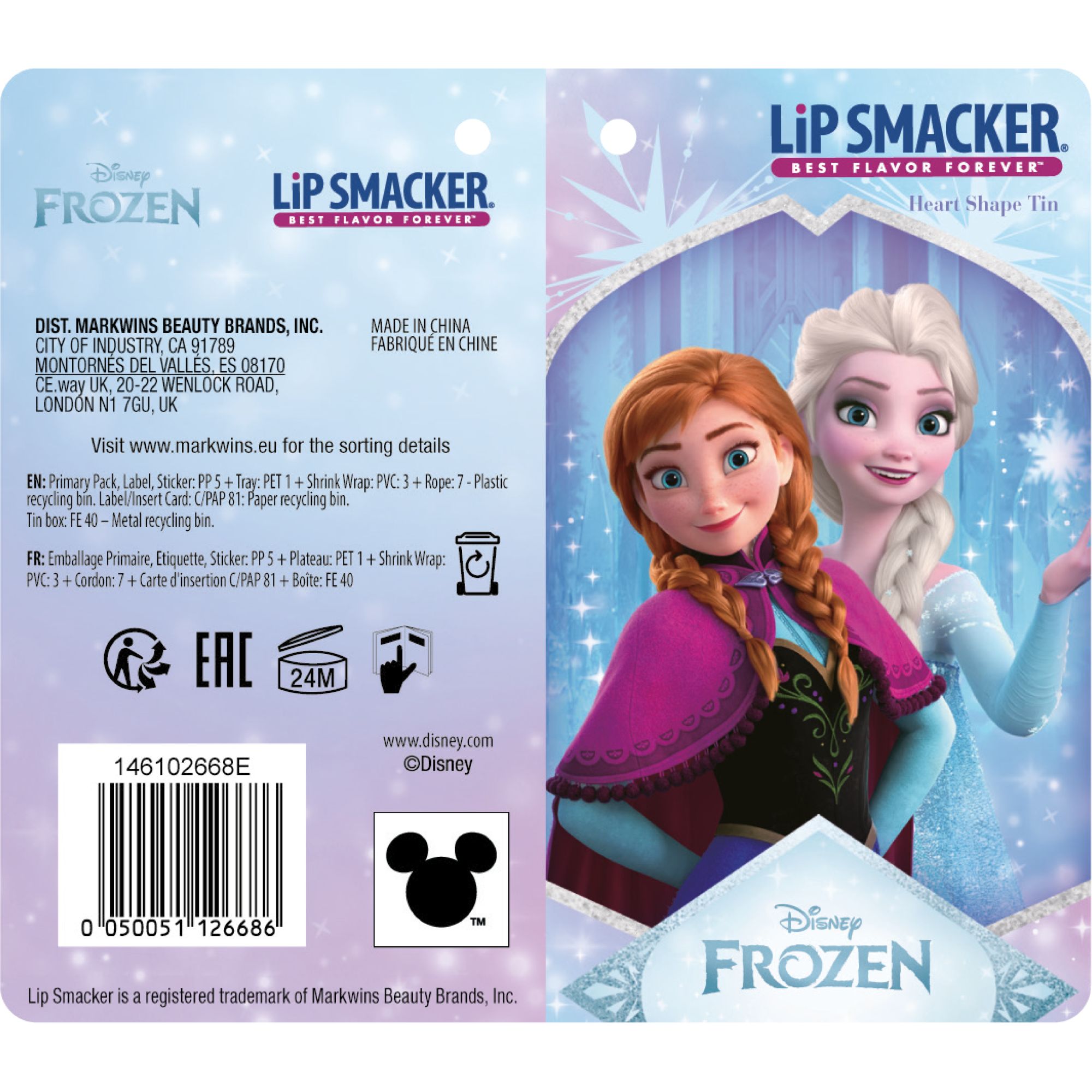 Baume à Lèvres - Disney Frozen - Heart Shape Tin
