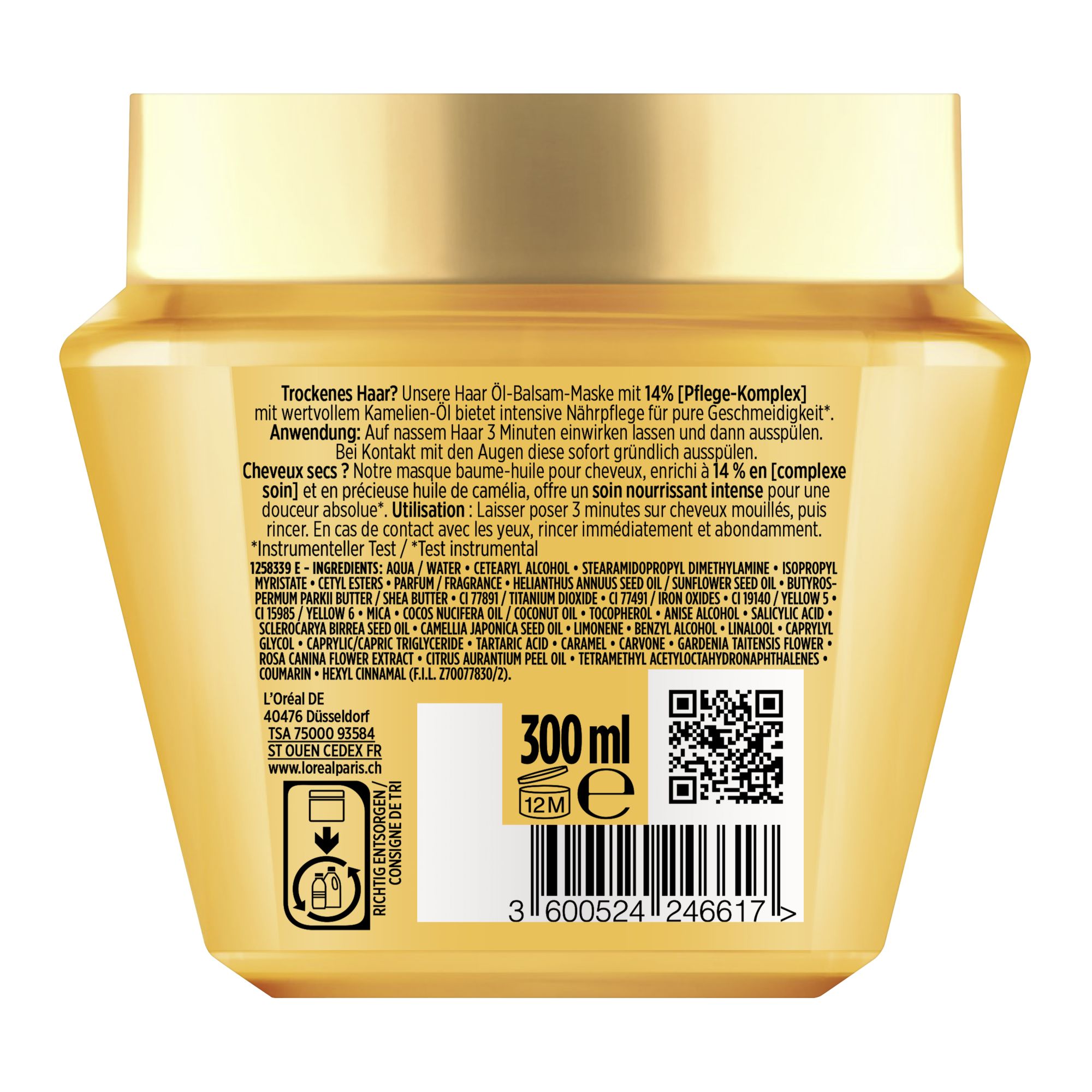 Masque Capillaire Baume-Huile - Elseve - Huile Extraordinaire Masque Capillaire Baume-Huile - Elseve - Huile Extraordinaire