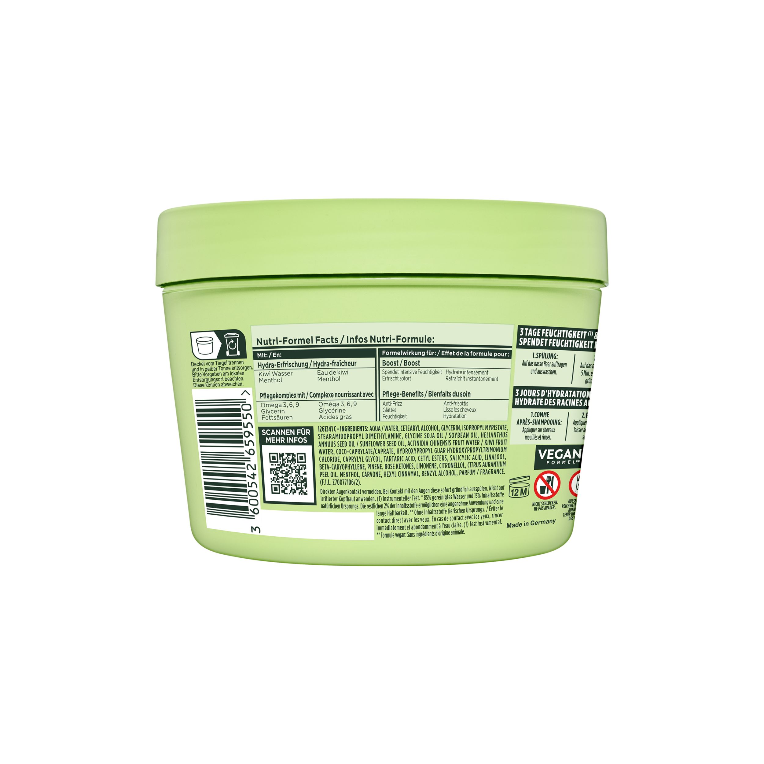Masque Capillaire - Fructis - Kiwi Menthol Hair Food Masque Capillaire - Fructis - Kiwi Menthol Hair Food