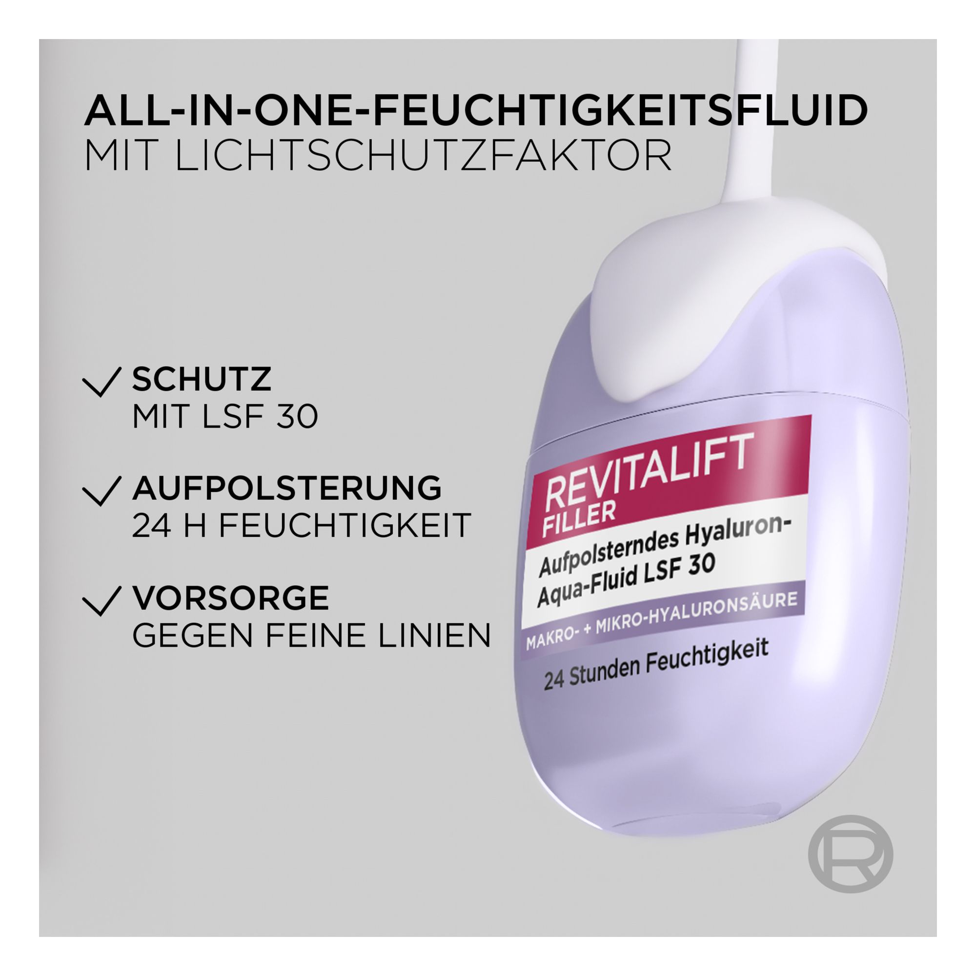 Crème Pour Le Visage - Revitalift Filler - Aufpolsterndes Hyaluron Aqua-Fluid LSF 30 Crème Pour Le Visage - Revitalift Filler - Aufpolsterndes Hyaluron Aqua-Fluid LSF 30
