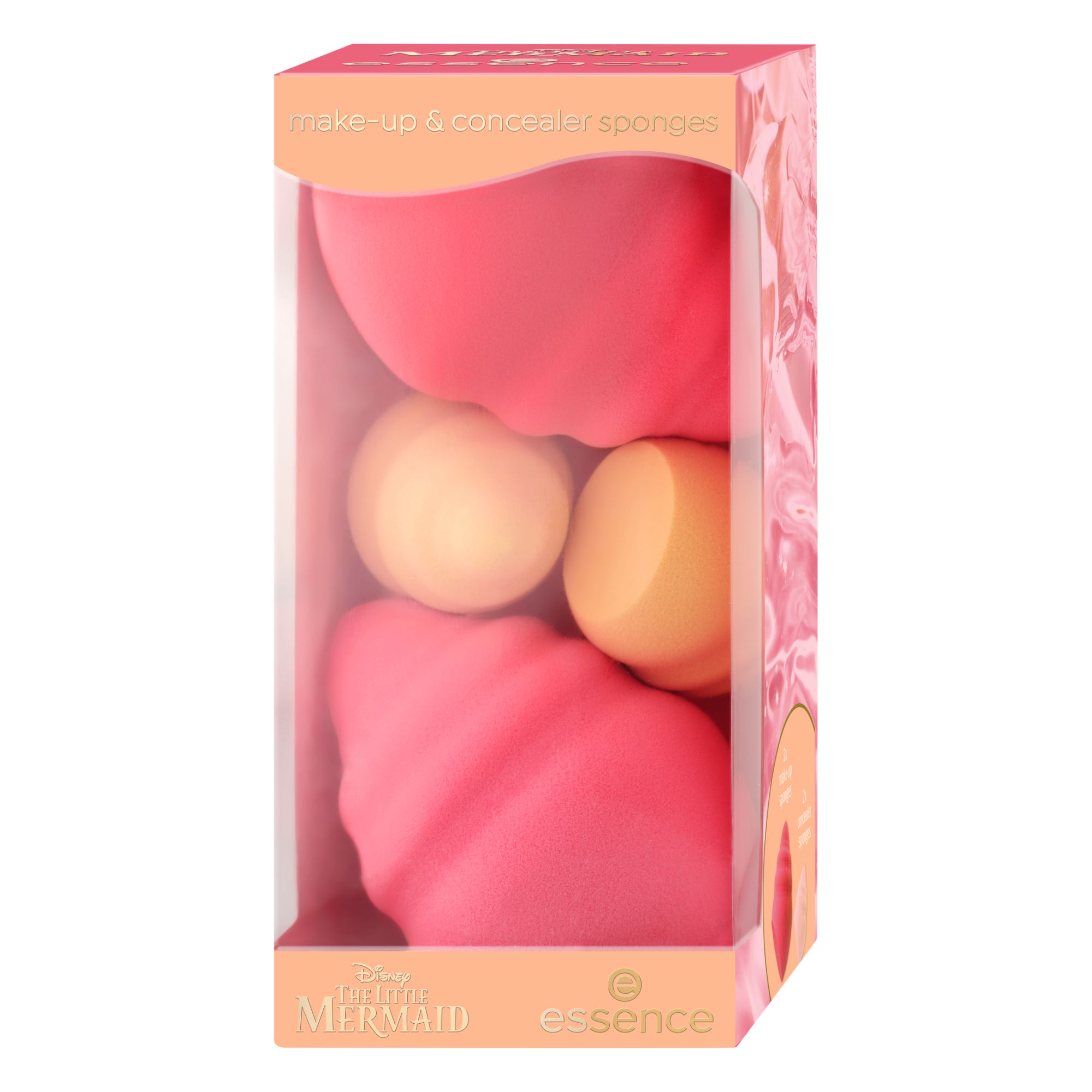 Éponges à Maquillage - Disney The Little Mermaid - Make-Up & Concealer-Sponges (4 Pièces)