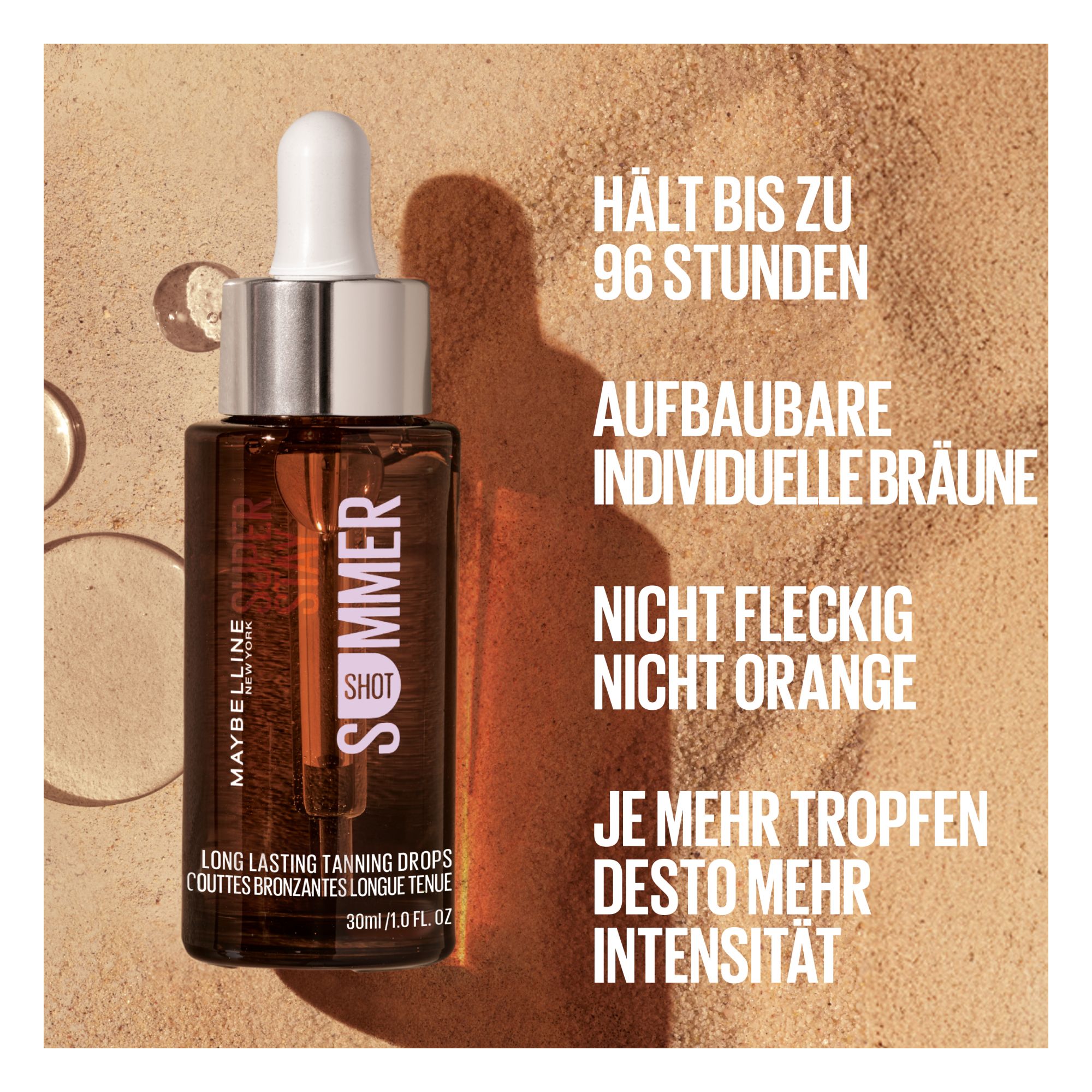 Summer Shot Long Lasting Tanning Drops -- Selbstbräunungsserum Gesicht
