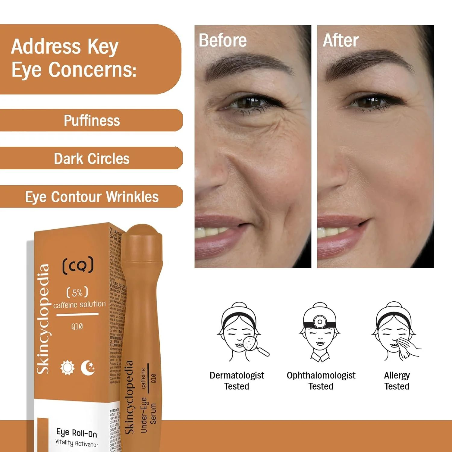 Under Eye Serum - Caffeine Solution & Q10 Eye Roll-On Under Eye Serum - Caffeine Solution & Q10 Eye Roll-On