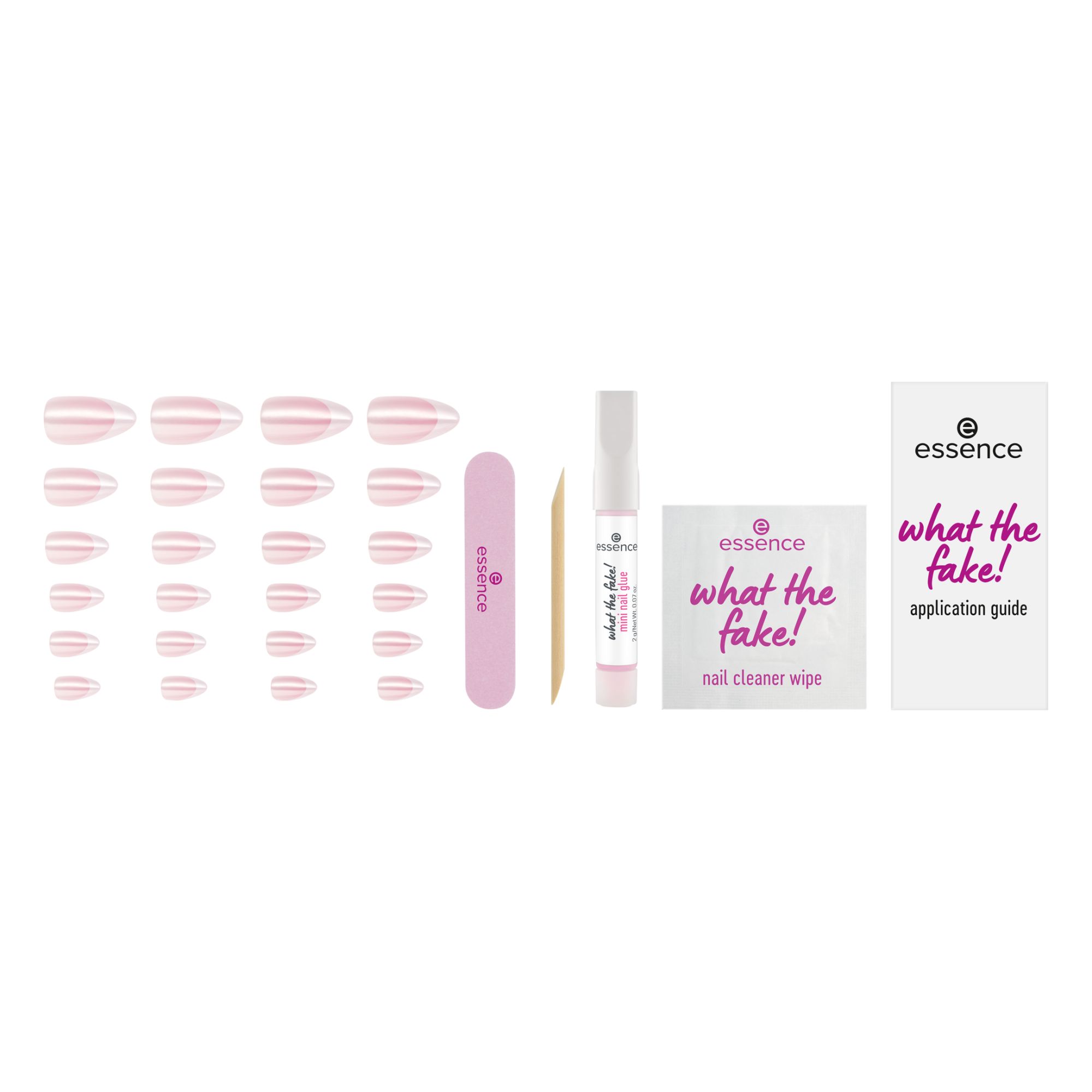 Faux Ongles  - What The Fake! Press-On Nails Manicure Set (24 Pièces)