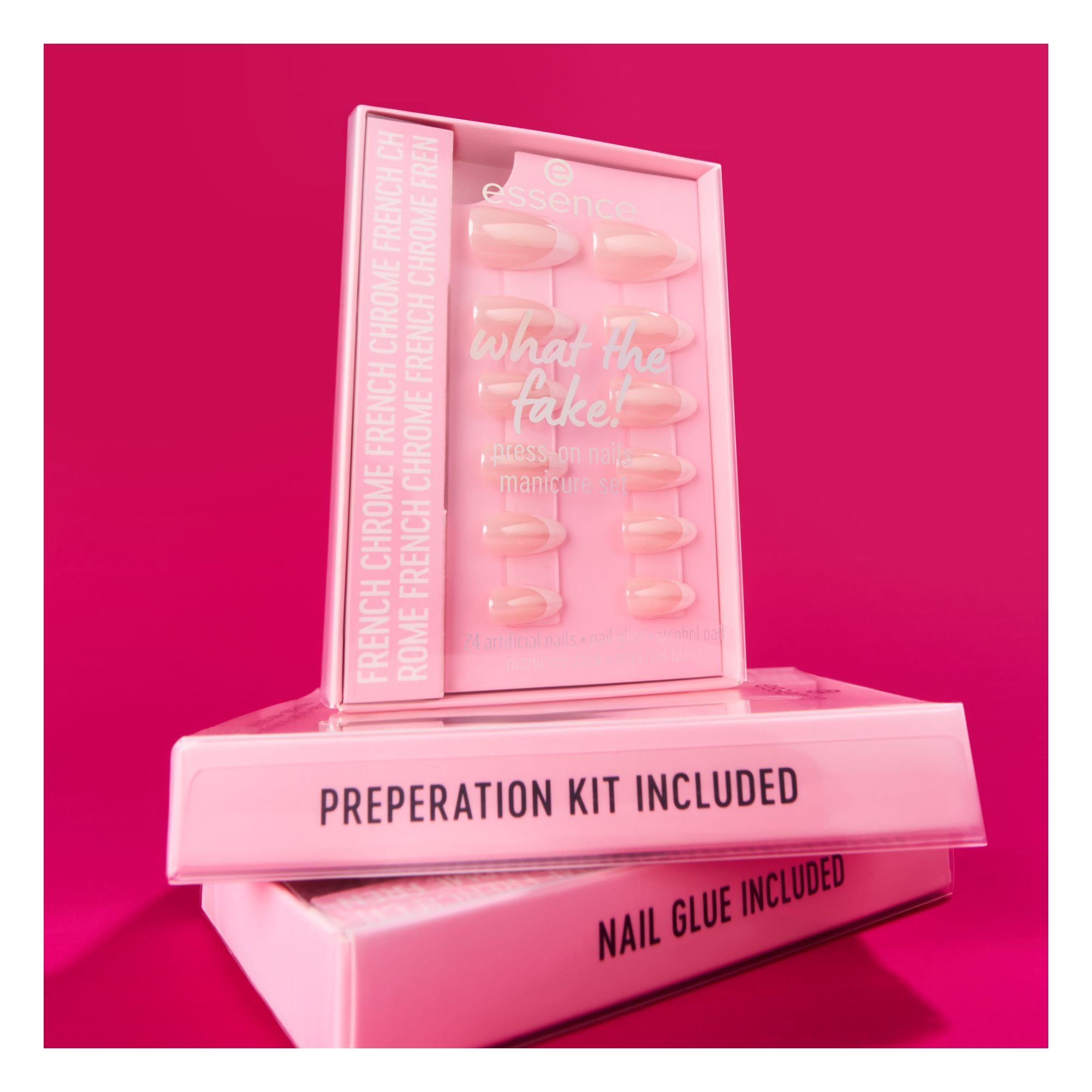 Faux Ongles  - What The Fake! Press-On Nails Manicure Set (24 Pièces)