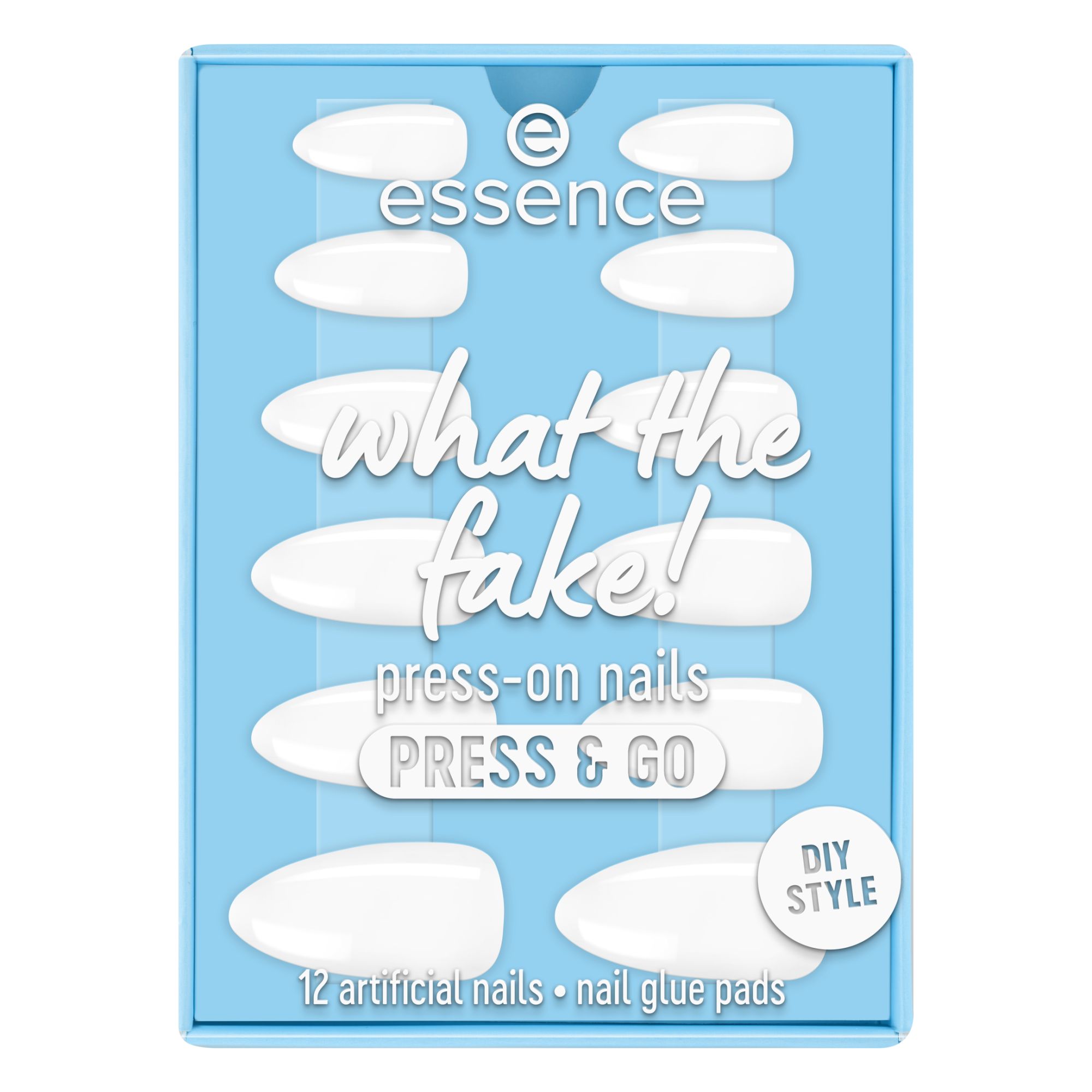 What The Fake! Press-On Nails Press & Go (12 Stück) -- Künstliche Nägel